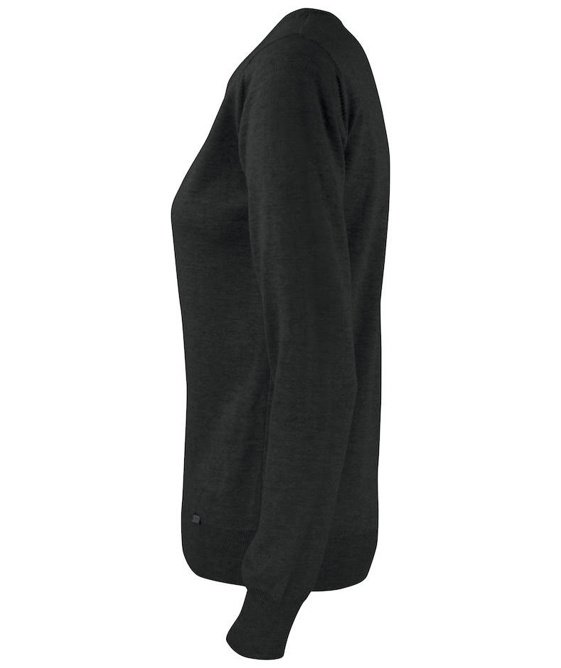 Cutter & Buck Kennewick dame crewneck med merinoull, Black, large image number 3