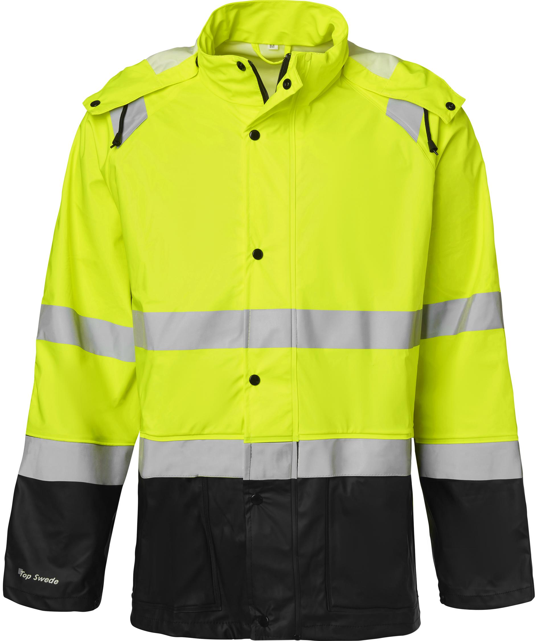 Top Swede Regenjacke 180, Hi-vis Gelb/Schwarz