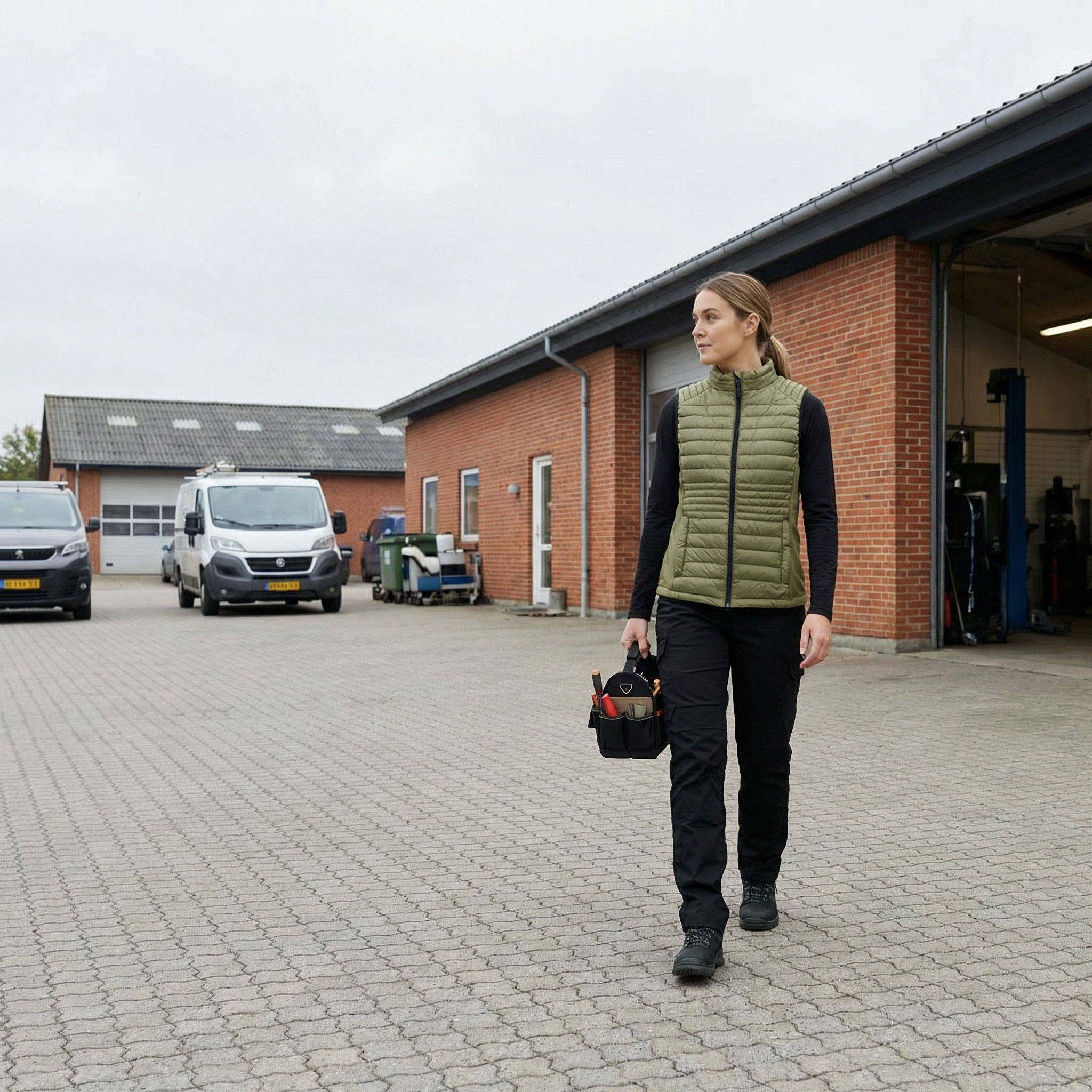 Stadsing women's quilted vest, Olive green, large image number 1