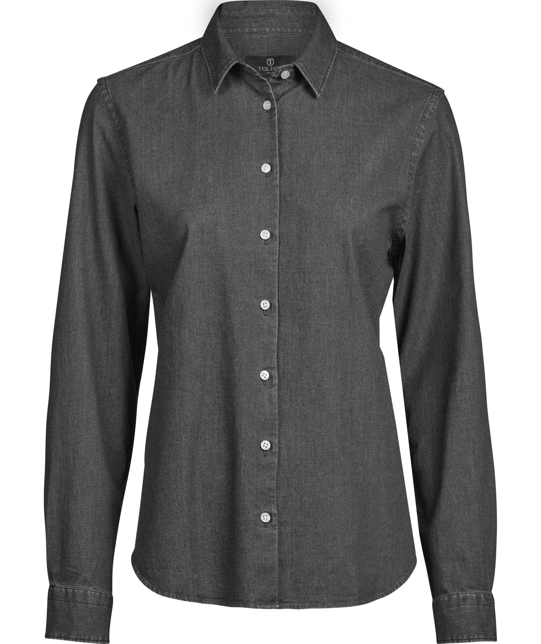 Tee Jays denim women's shirt, Black Denim
