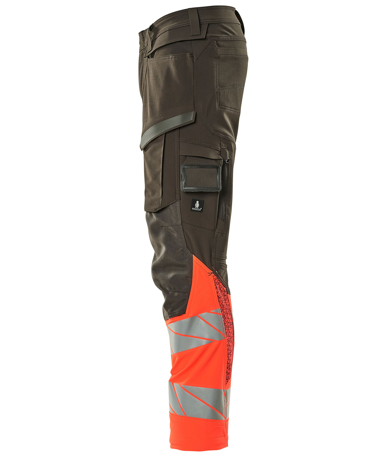 Mascot Accelerate Safe arbetsbyxa full stretch, M&ouml;rk Antracit/Hi-vis r&ouml;d, large image number 2