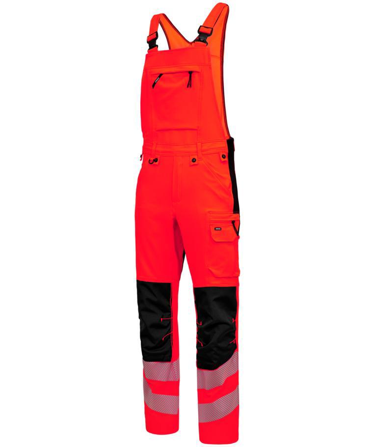 Engel Safety bib and brace full stretch, Hi-Vis red/black, large image number 2