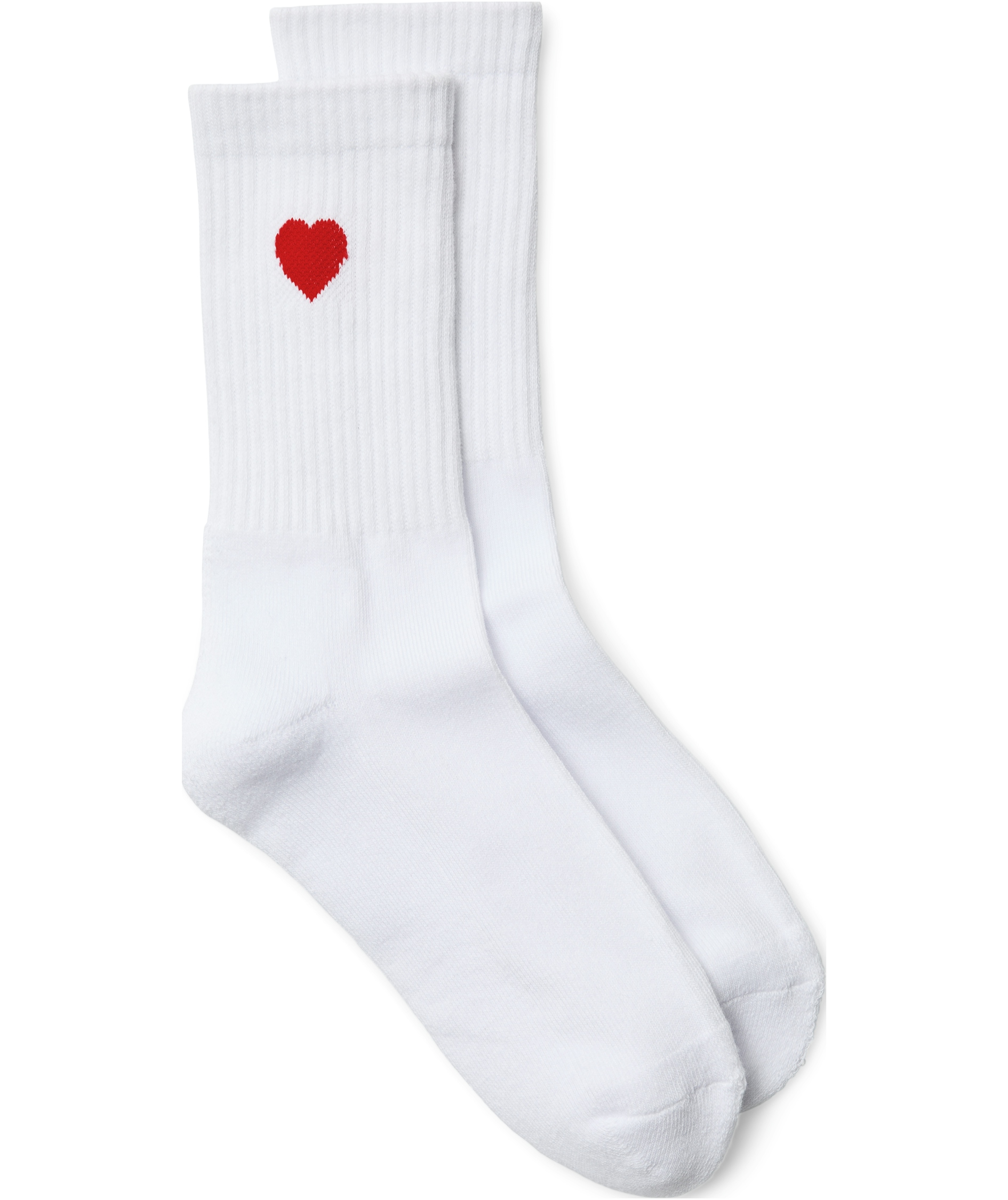 Vero Moda VMMEL DETAIL tennisstrumpor dam, Snow White Heart/Fiery Red