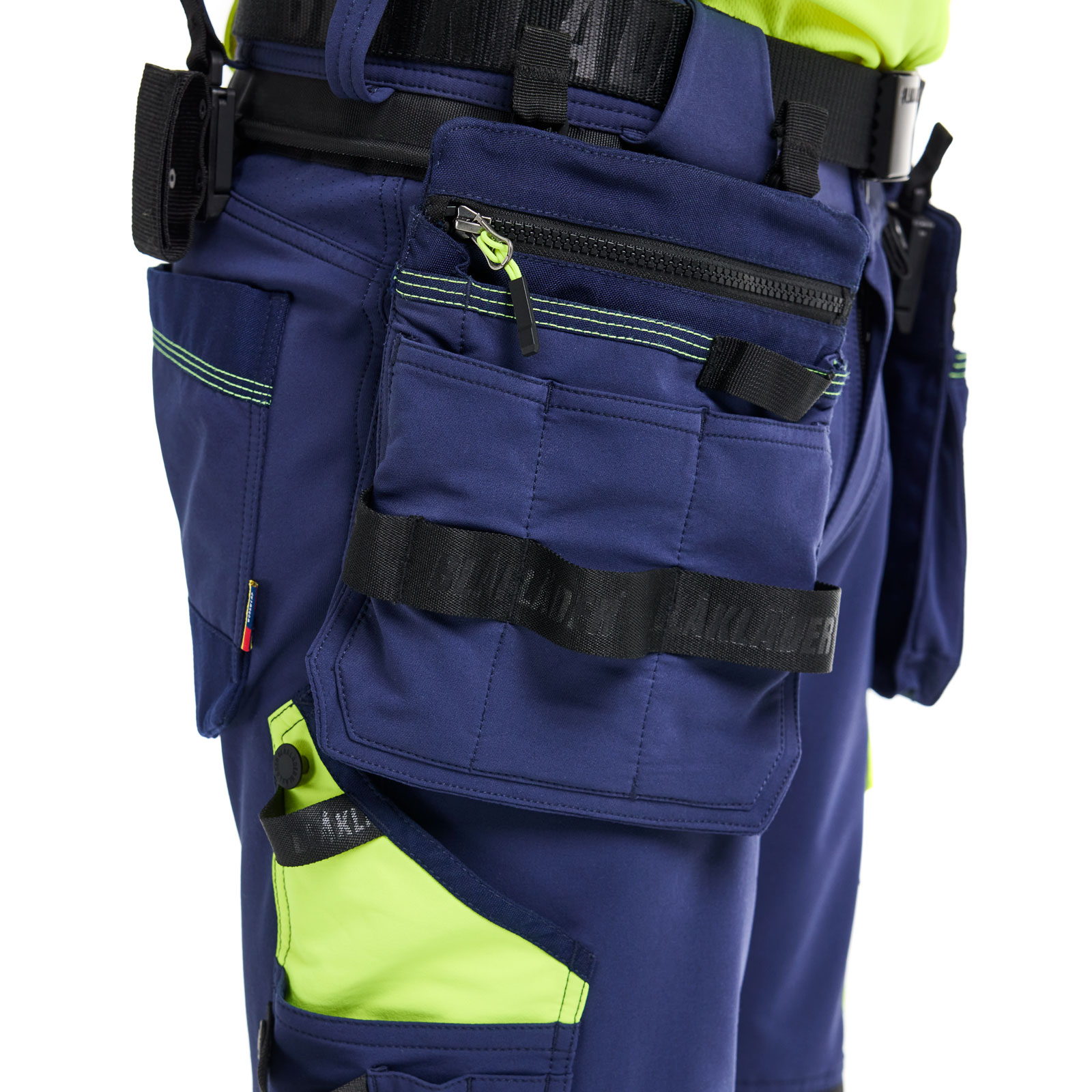 Bl&aring;kl&auml;der ToolRig&trade; craftsman trousers full stretch, Marine/Hi-Vis yellow, large image number 7