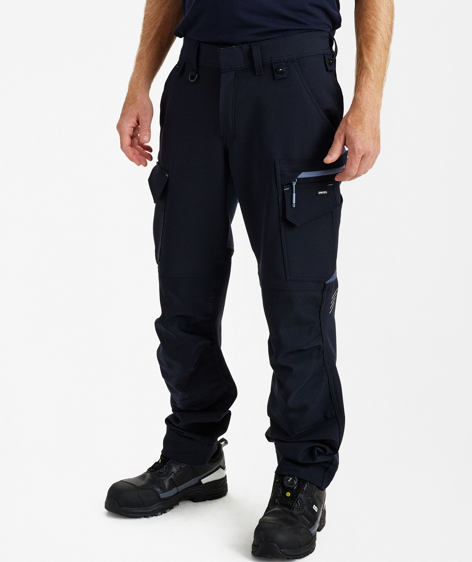 Engel Entire arbejdsbukser full stretch, Deep Blue/Dark Sea, large image number 2