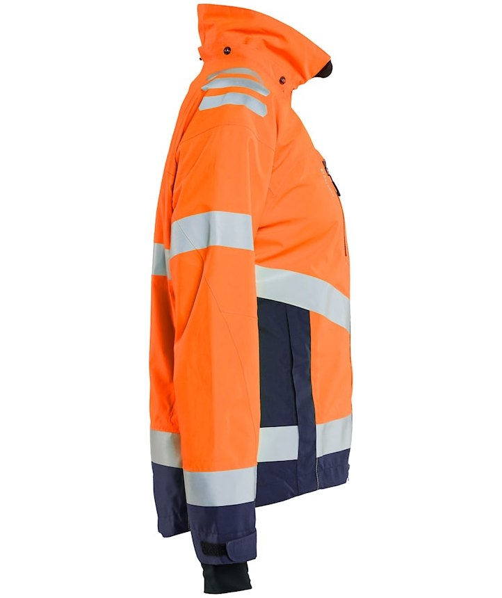 Bl&aring;kl&auml;der dame skalljakke, Hi-Vis Orange/Marine, large image number 2