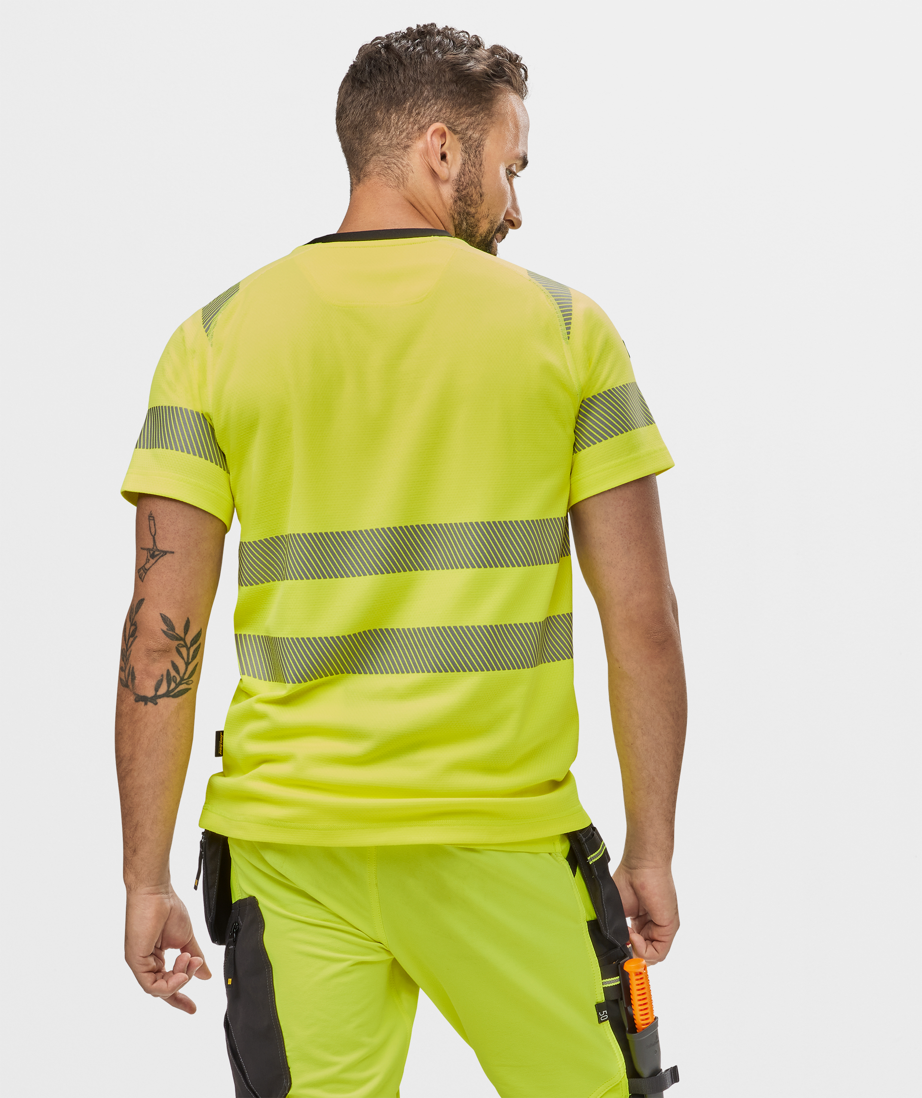 Snickers T-shirt 2539, Hi-Vis Yellow, large image number 3