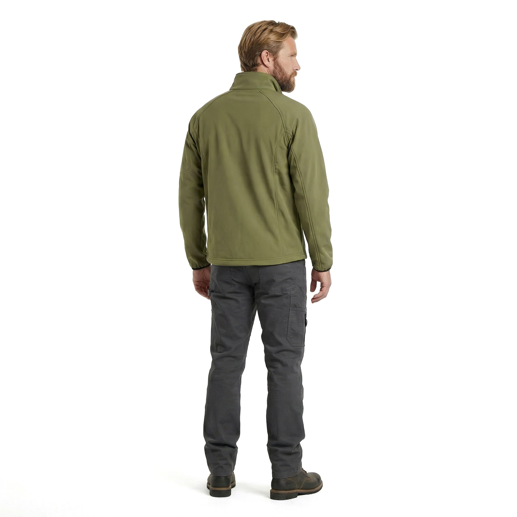 Stadsing softshell jacket, Olive green, large image number 3