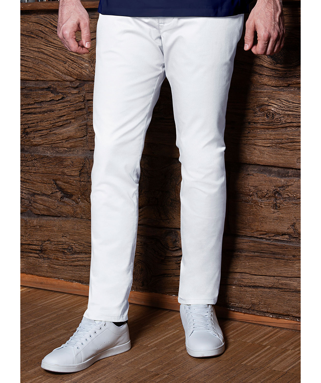 Karlowsky chino byxa med stretch, Vit