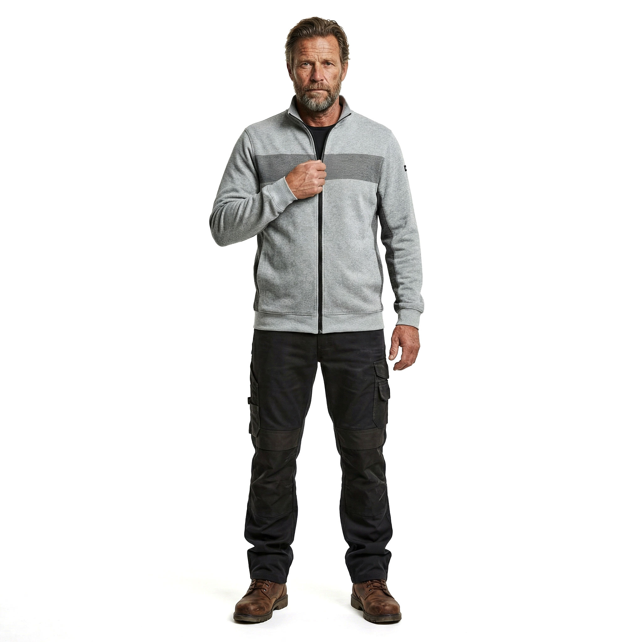 Kansas Evolve Craftsmen cardigan, M&oslash;rkegr&aring;/Gr&aring;, large image number 2