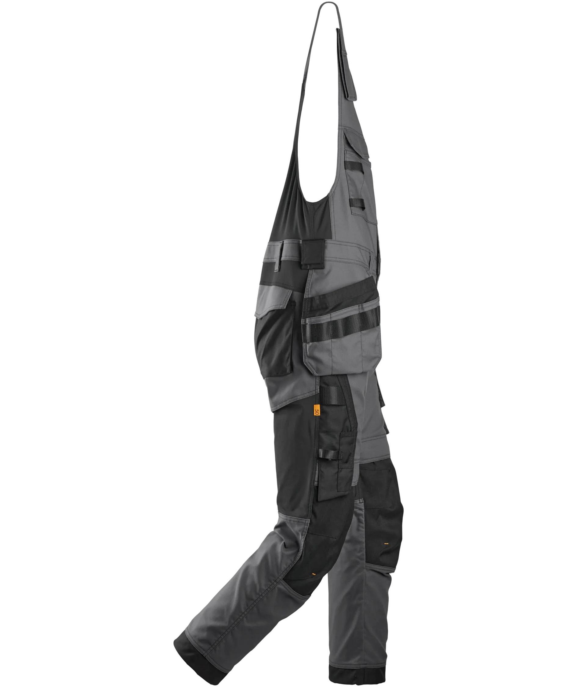Snickers craftsman one-piece trousers 6014, Steel Grey/Black, large image number 2