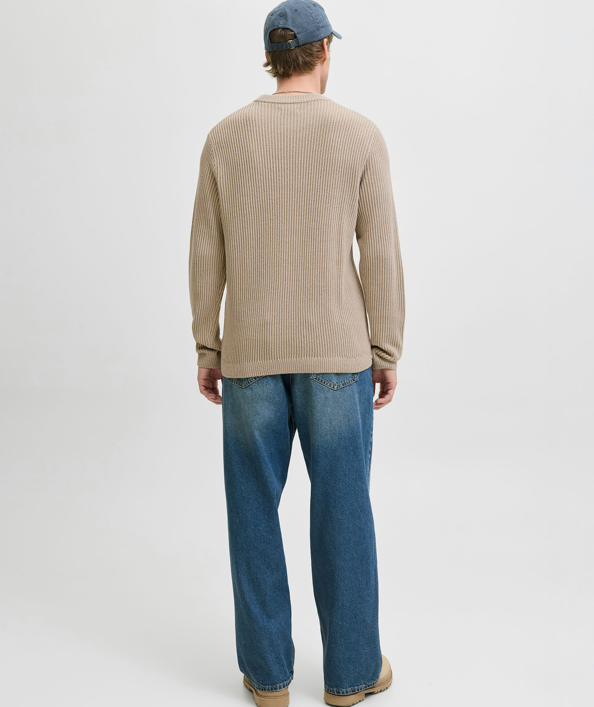 Jack & Jones JJEDOVER stickad tr&ouml;ja, Moonbeam, large image number 3