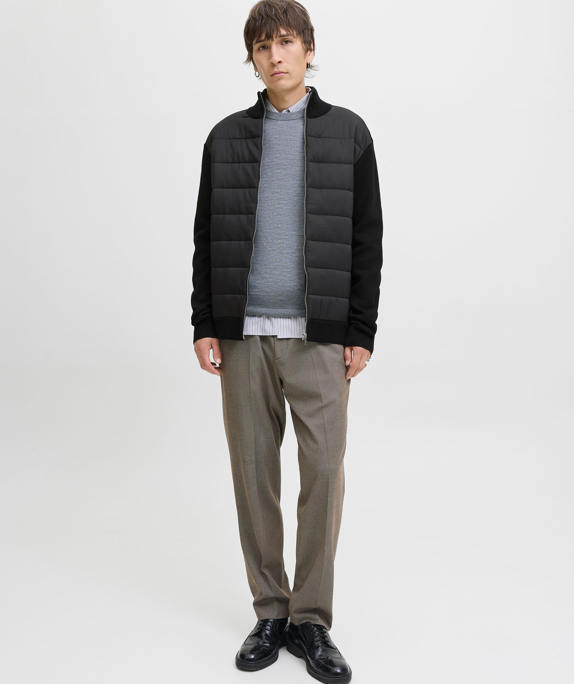 Jack & Jones JJEPERFECT hybrid cardigan, Black, large image number 6