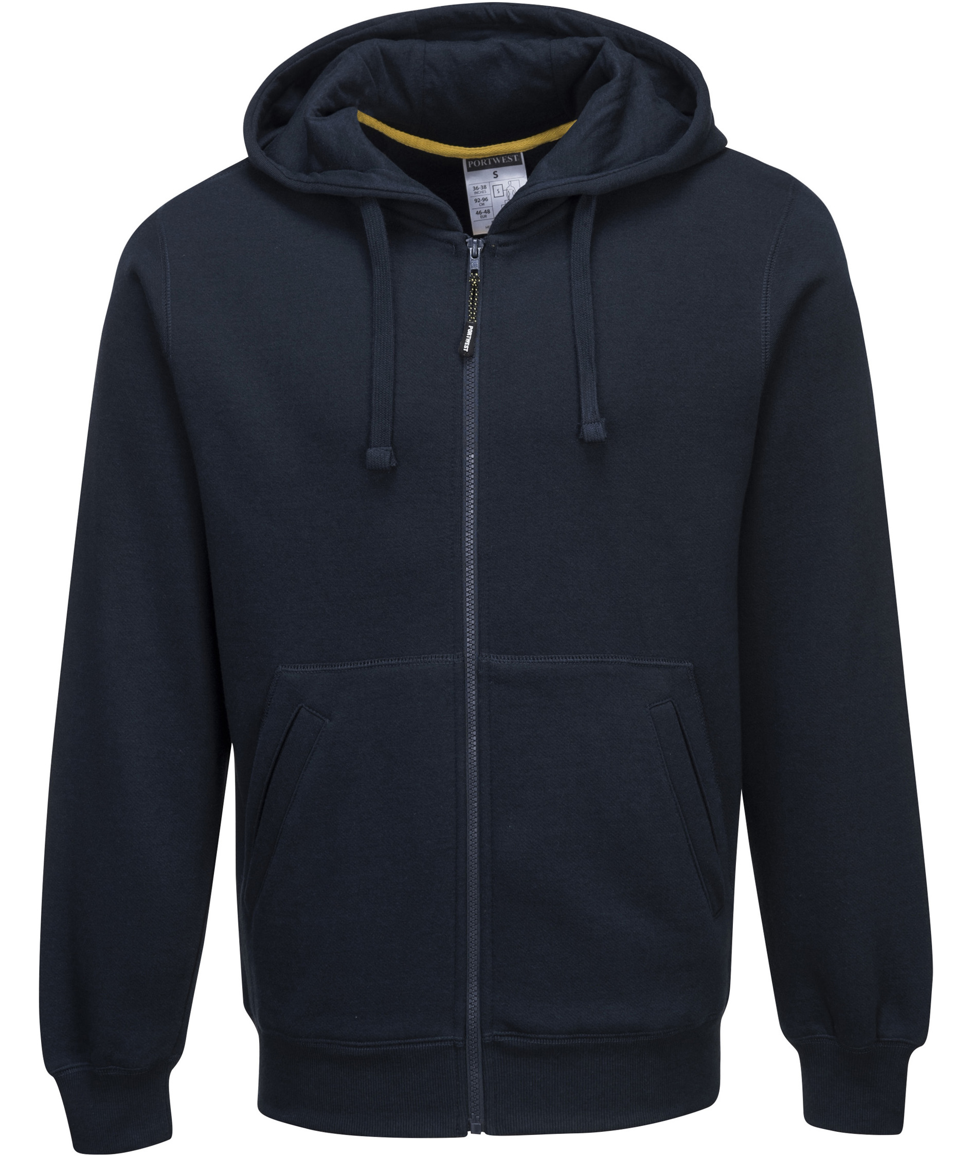 Portwest Nickel hoodie med dragkedja, Marinbl&aring;