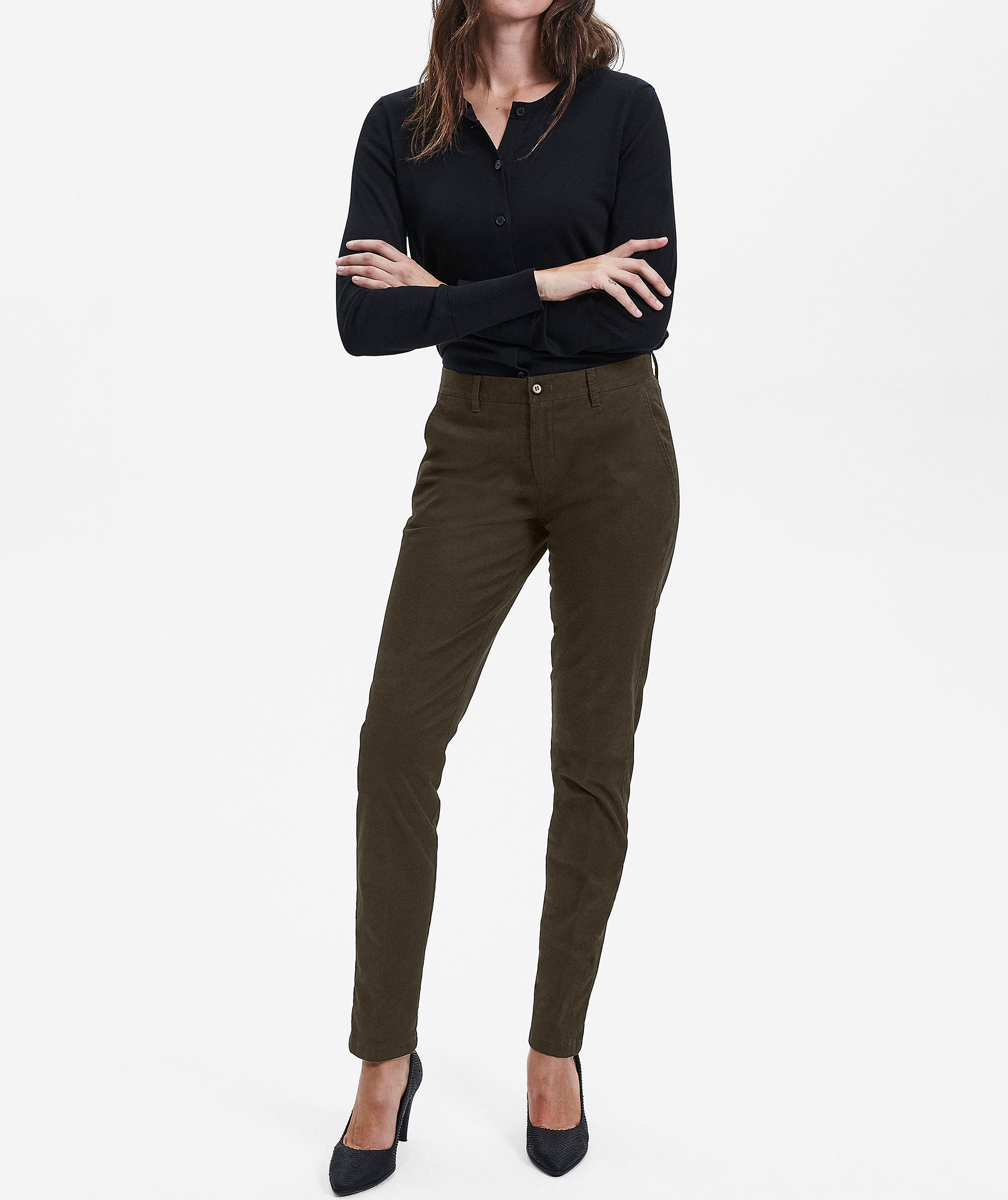 Sunwill Extreme Flexibility Modern fit chinos dam, Khaki