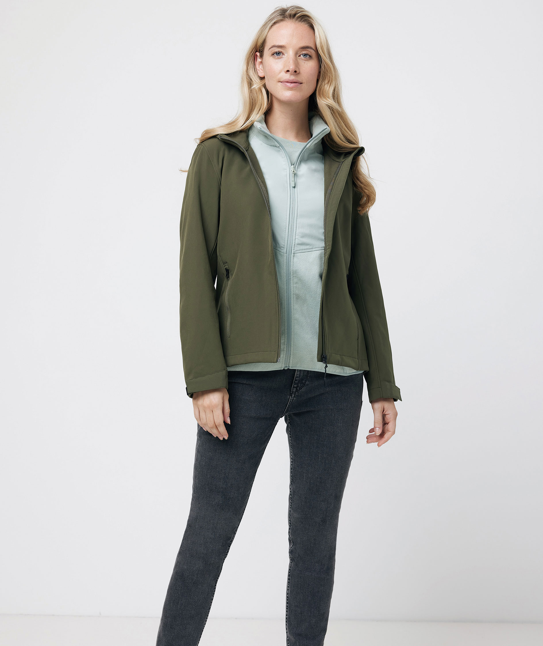 Iqoniq Makalu women's softshell jacket, Khaki, large image number 6