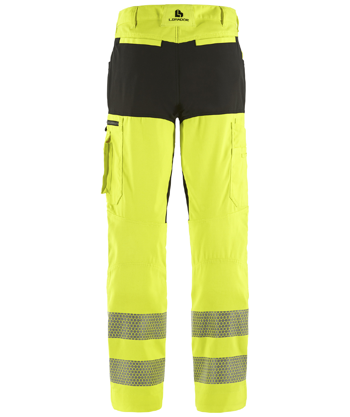 L.Brador&nbsp;arbetsbyxa 1076PB, Varsel Gul/Svart