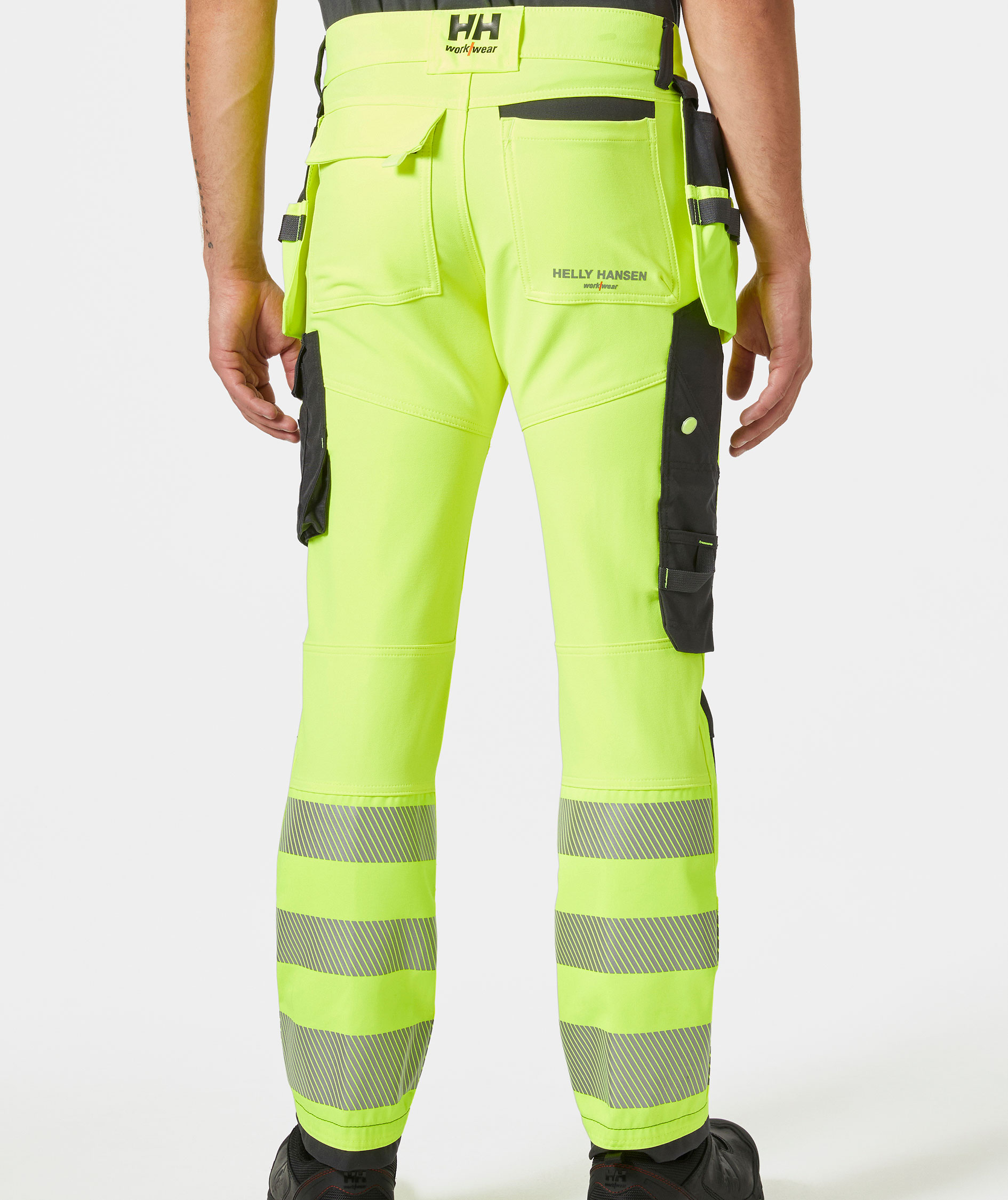 Helly Hansen ICU hantverksbyxa full stretch, Varsel gul/charcoal, large image number 3