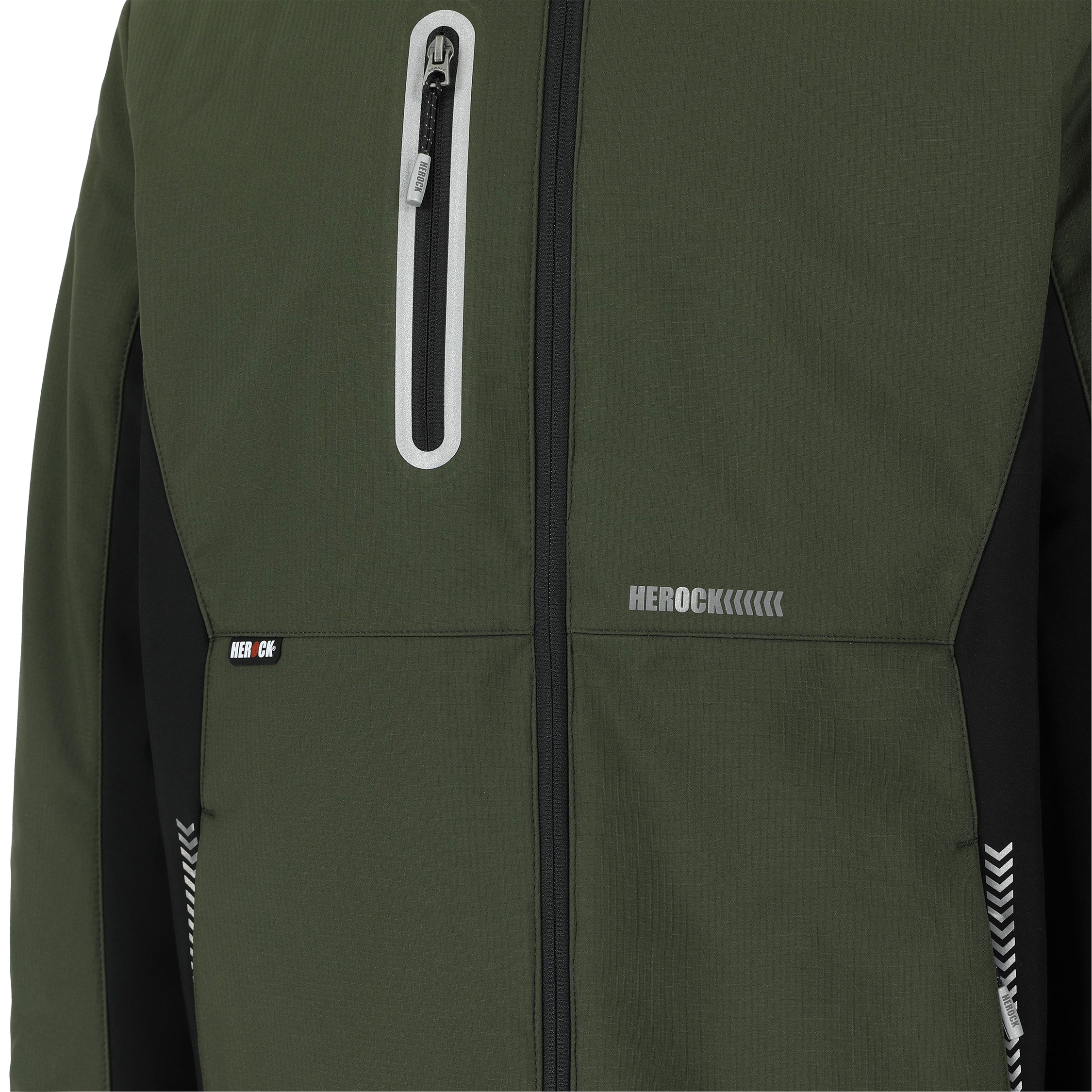 HEROCK Taris lined softshell jacket, Dark Khaki/Black, large image number 4
