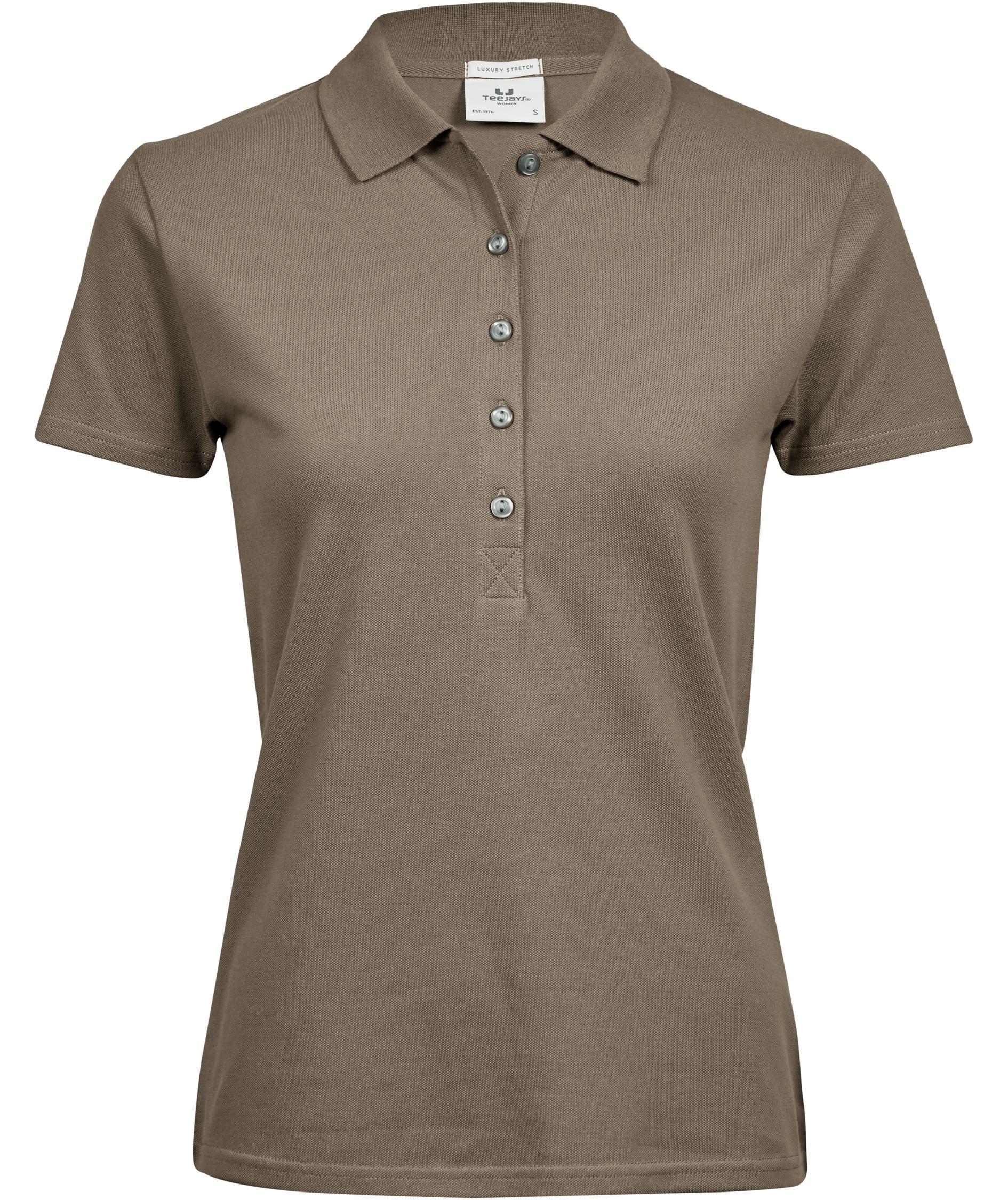 Tee Jays Luxury Stretch dame polo T-shirt, Clay, Clay, swatch