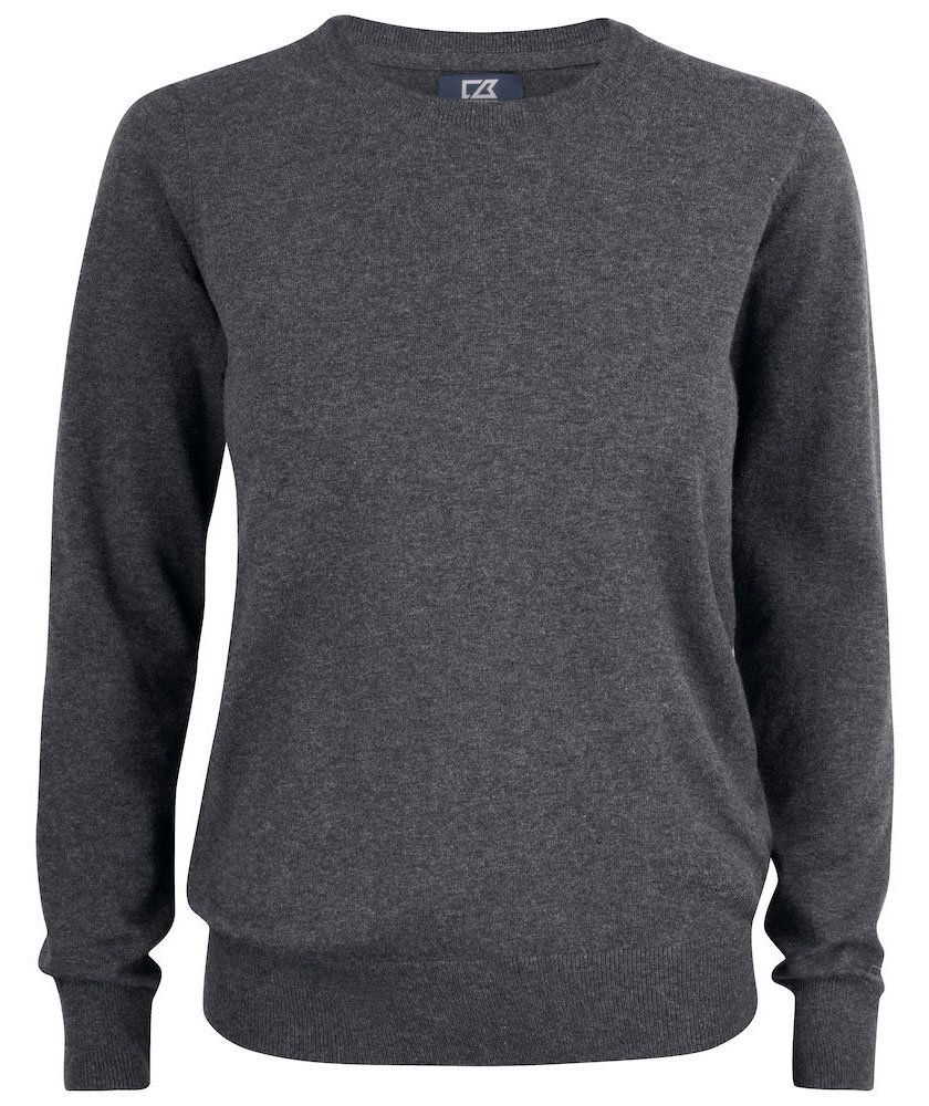 Cutter & Buck Oakville dame Crewneck, Antrasitt Melange, Antrasitt Melange, swatch