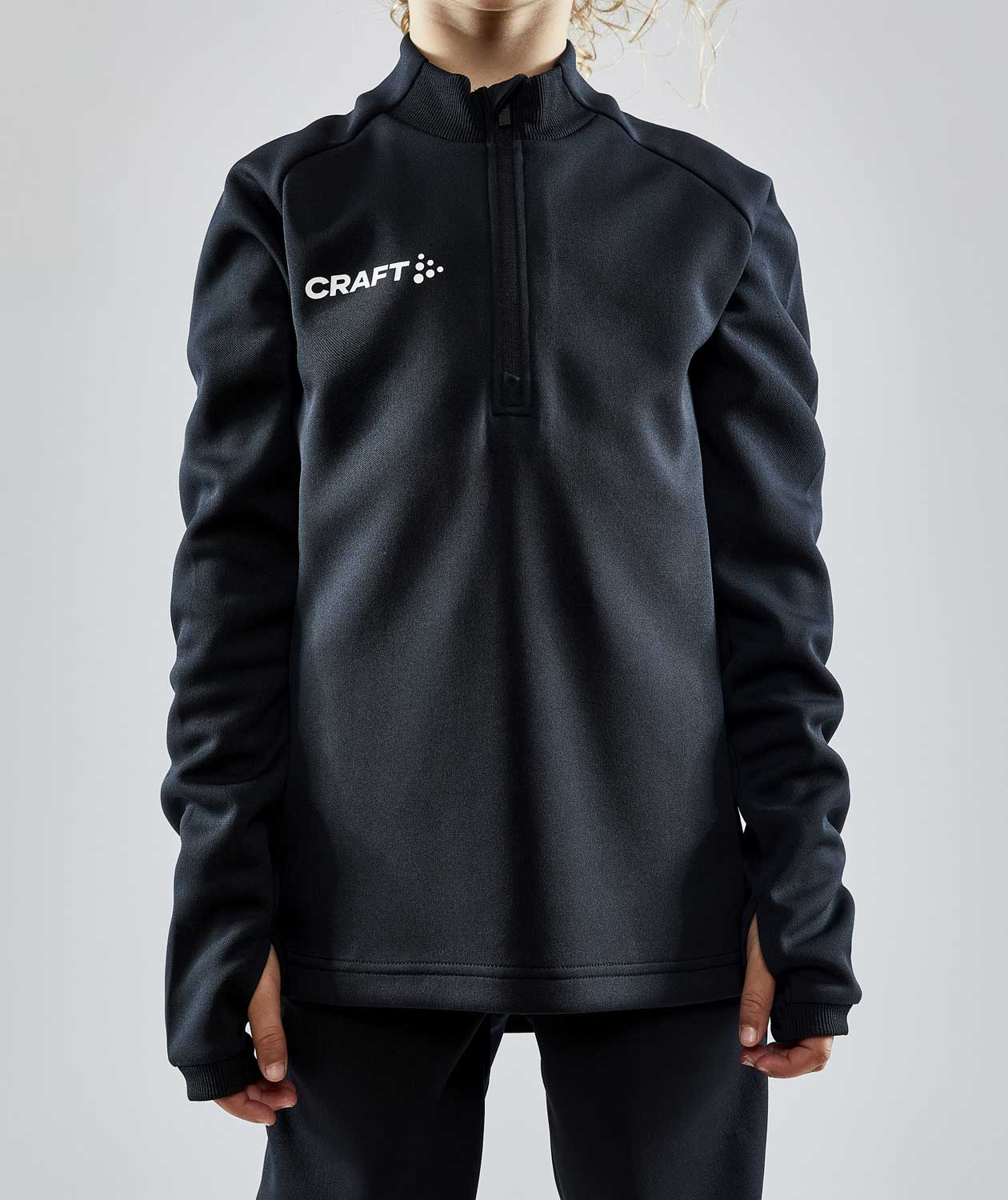 Craft Evolve Halfzip sweatshirt til b&oslash;rn