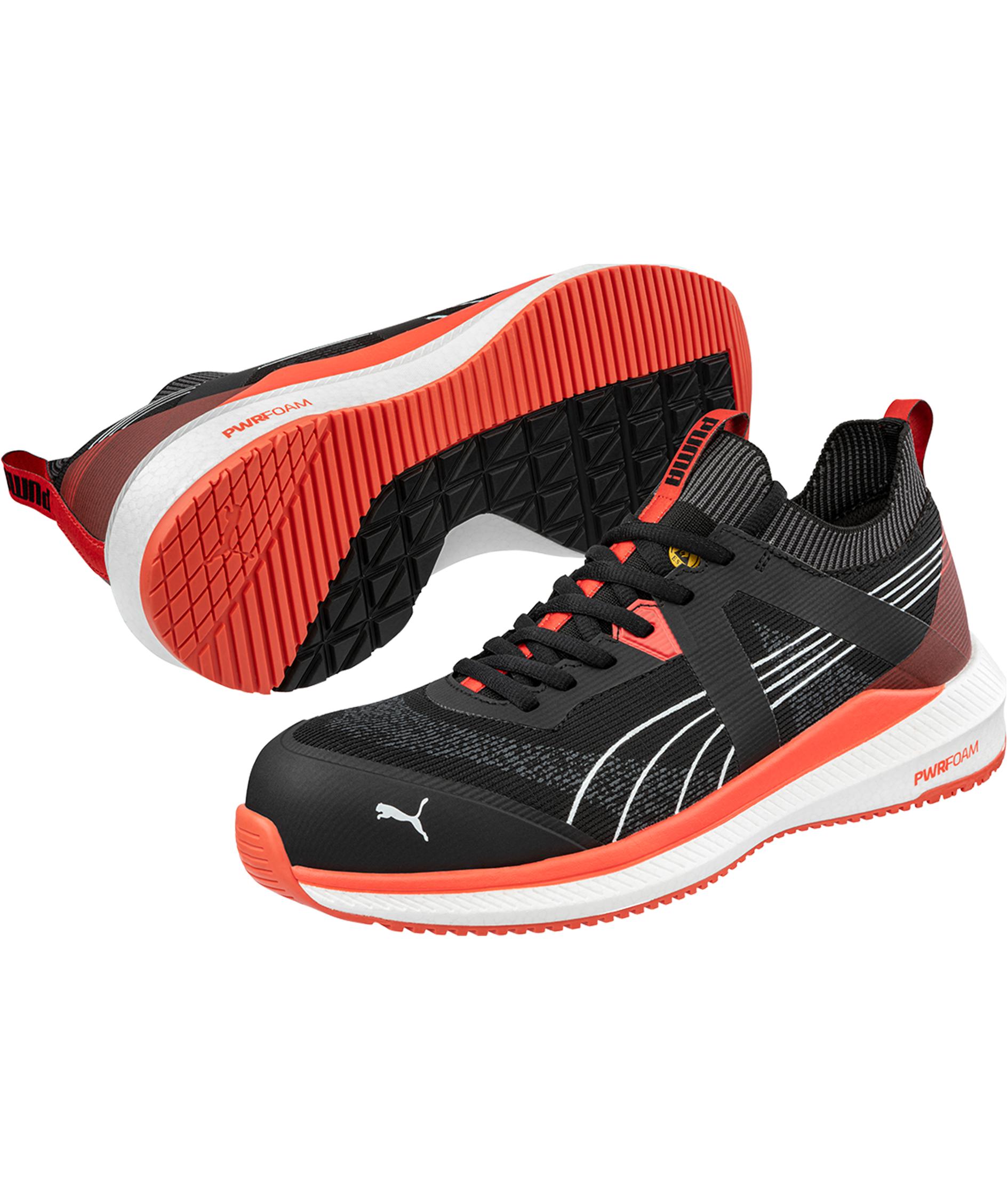 Puma Turbo sikkerhedssko S1PS, Black/Red