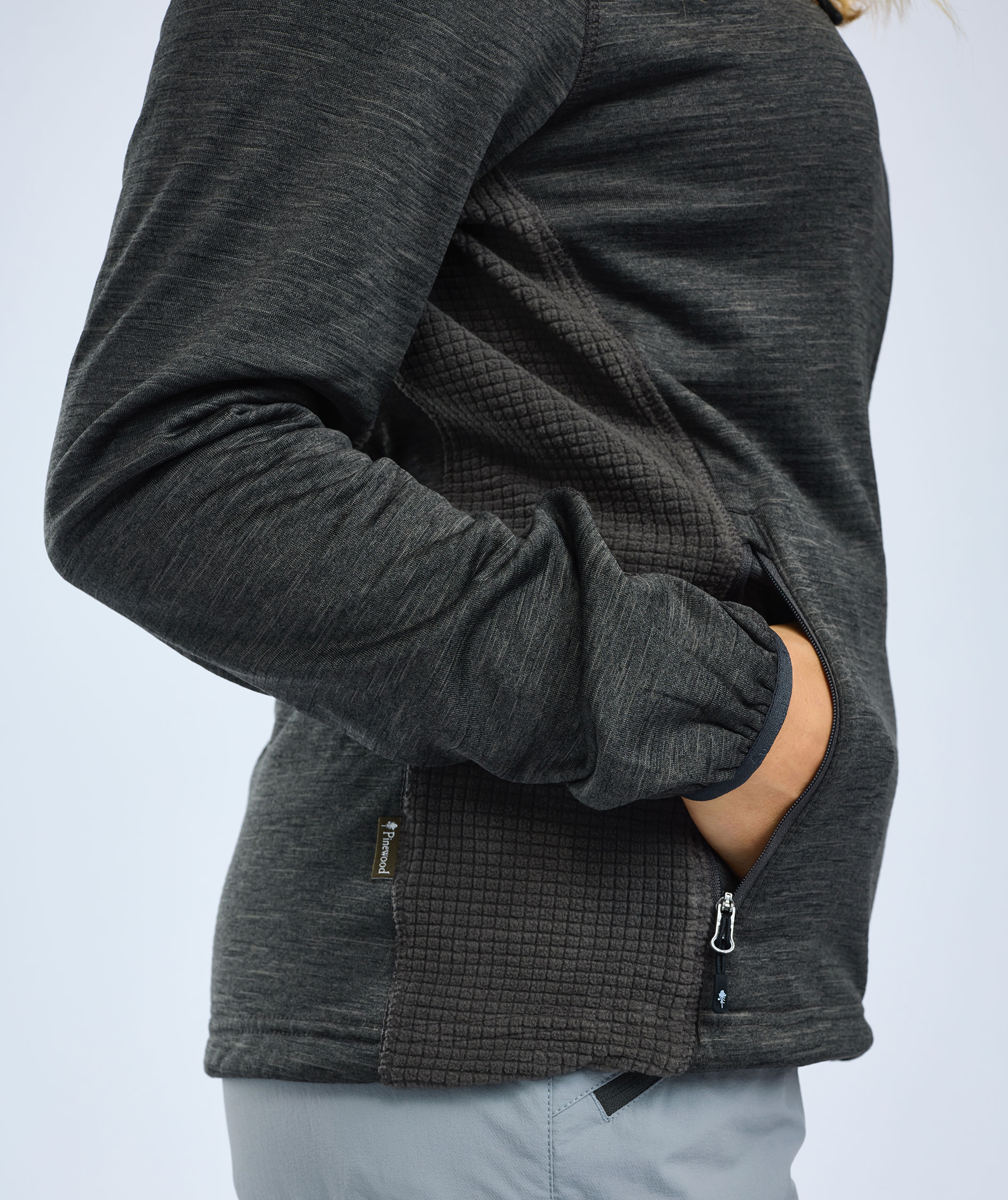 Pinewood&nbsp;Abisko dame fleecejakke, Ash Grey, large image number 5