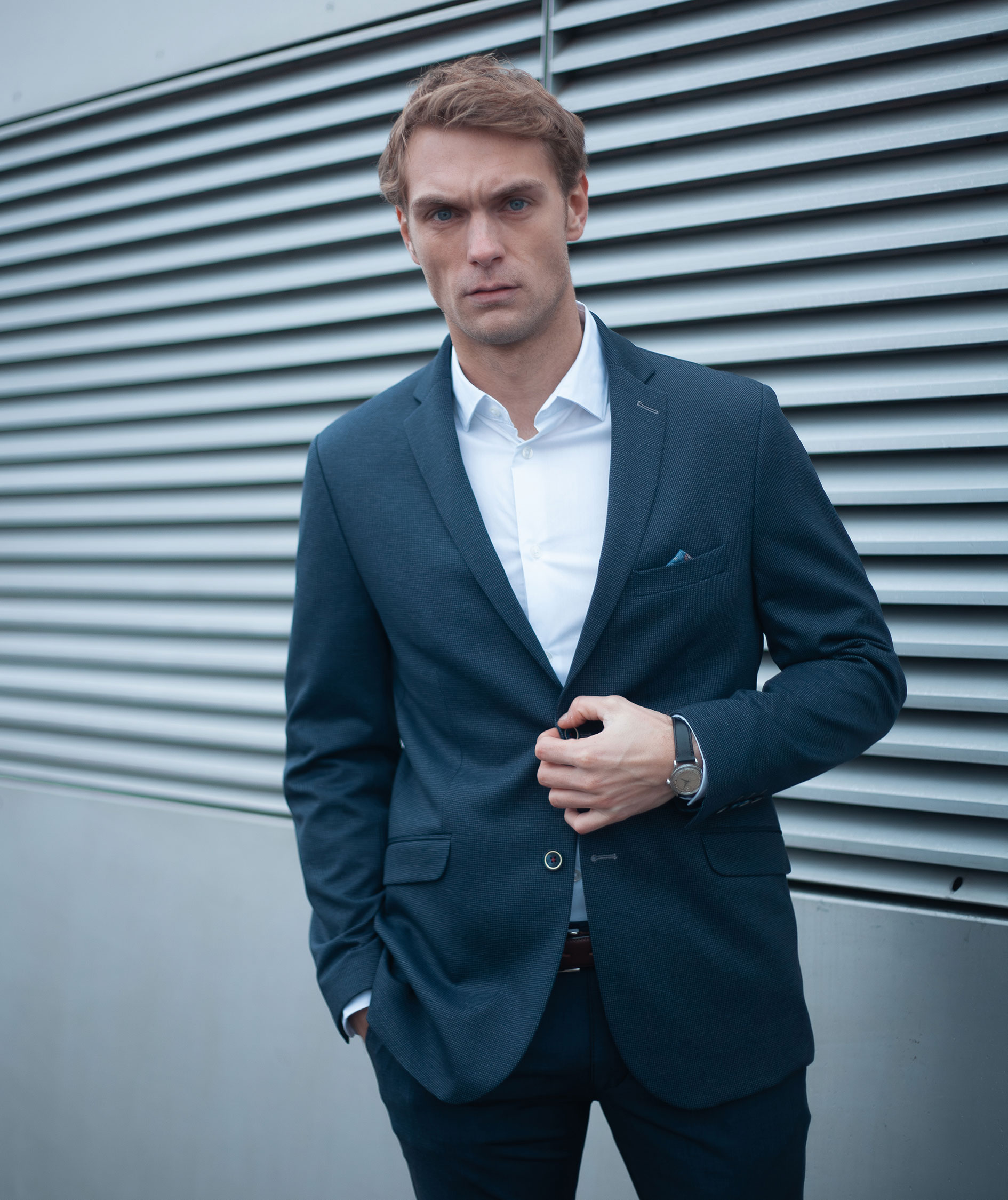 Sunwill Extreme Flex Regular fit kavaj, Navy, large image number 8