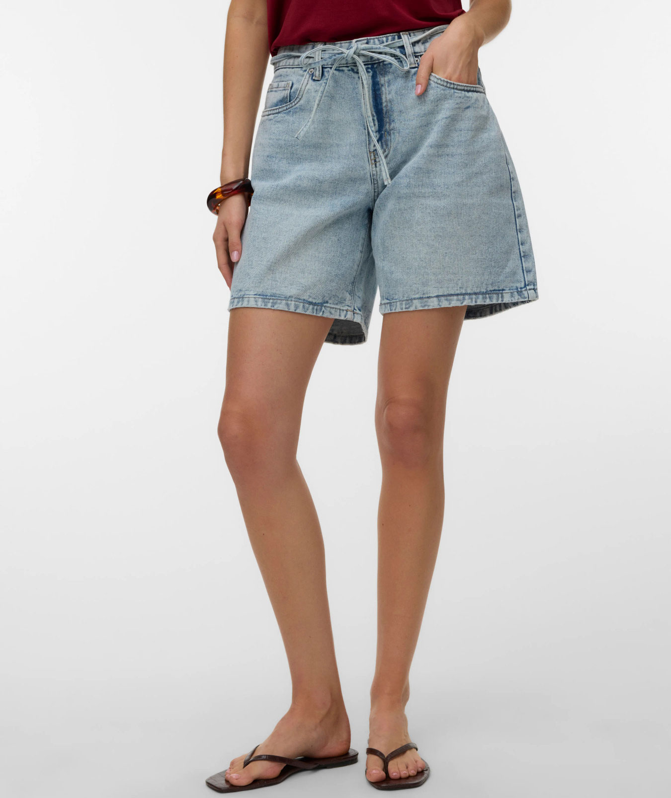 Vero Moda VMWIEN dame denimshorts, Light Blue Denim, large image number 5