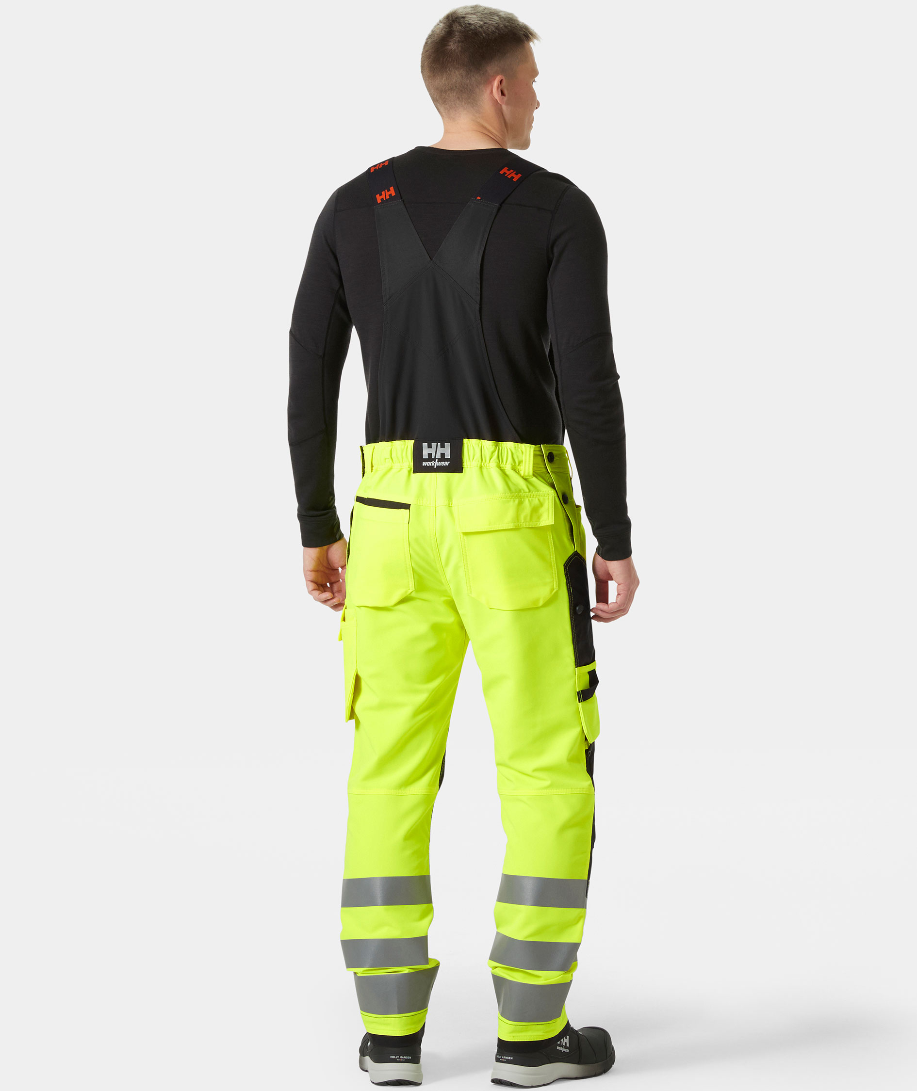 Helly Hansen Alna 4X h&auml;ngselbyxa full stretch, Varsel Gul/Ebony, large image number 3