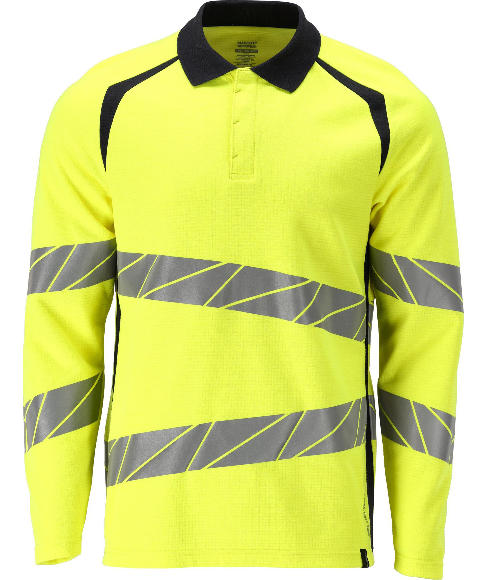 Mascot Accelerate Multisafe l&aring;ng&auml;rmad pik&eacute;tr&ouml;ja, Varsel Gul/M&ouml;rk Marinbl&aring;