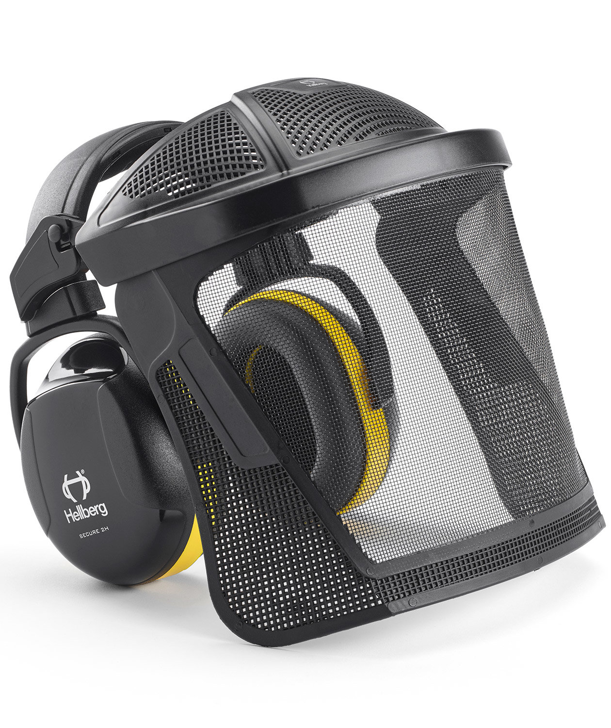 Hellberg Secure 2H PC h&oslash;rselvern + nettvisir, Svart/Gul