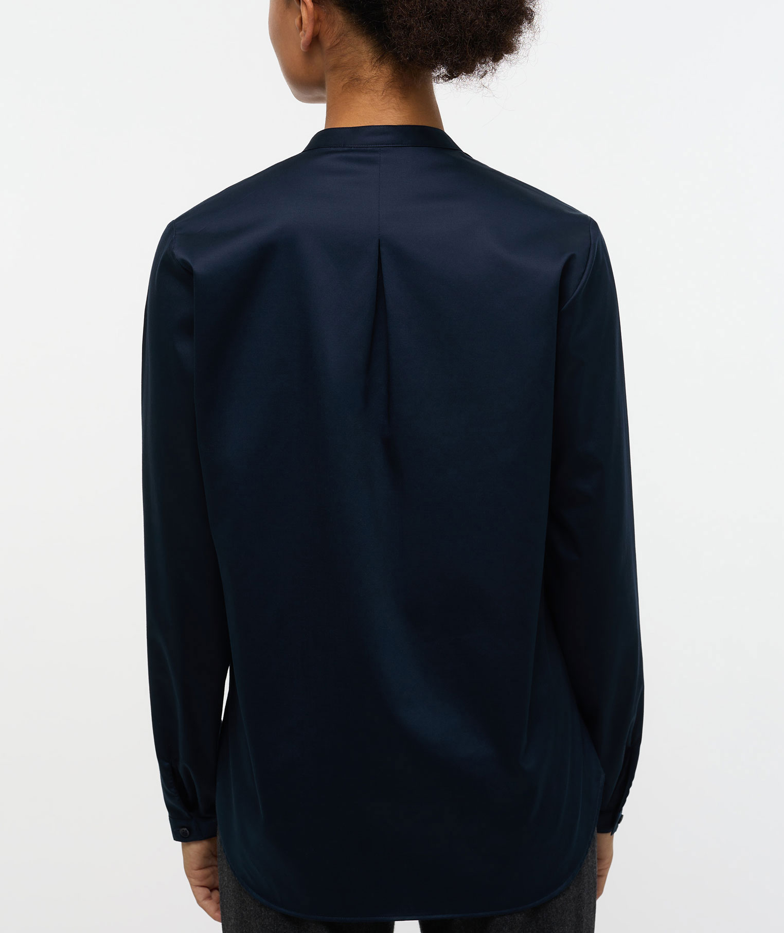 Eterna Satin Loose fit Damenhemd, Navy, large image number 2