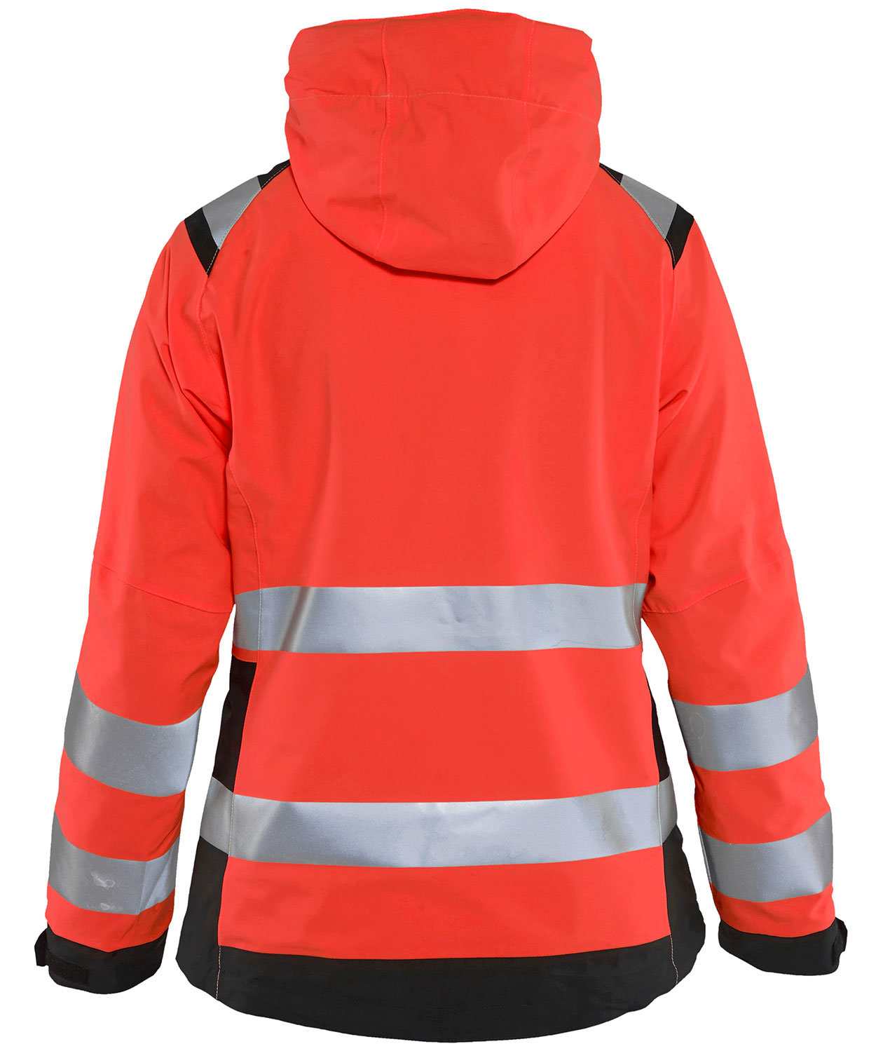 Bl&aring;kl&auml;der dame skalljakke, Hi-vis R&oslash;d/Svart