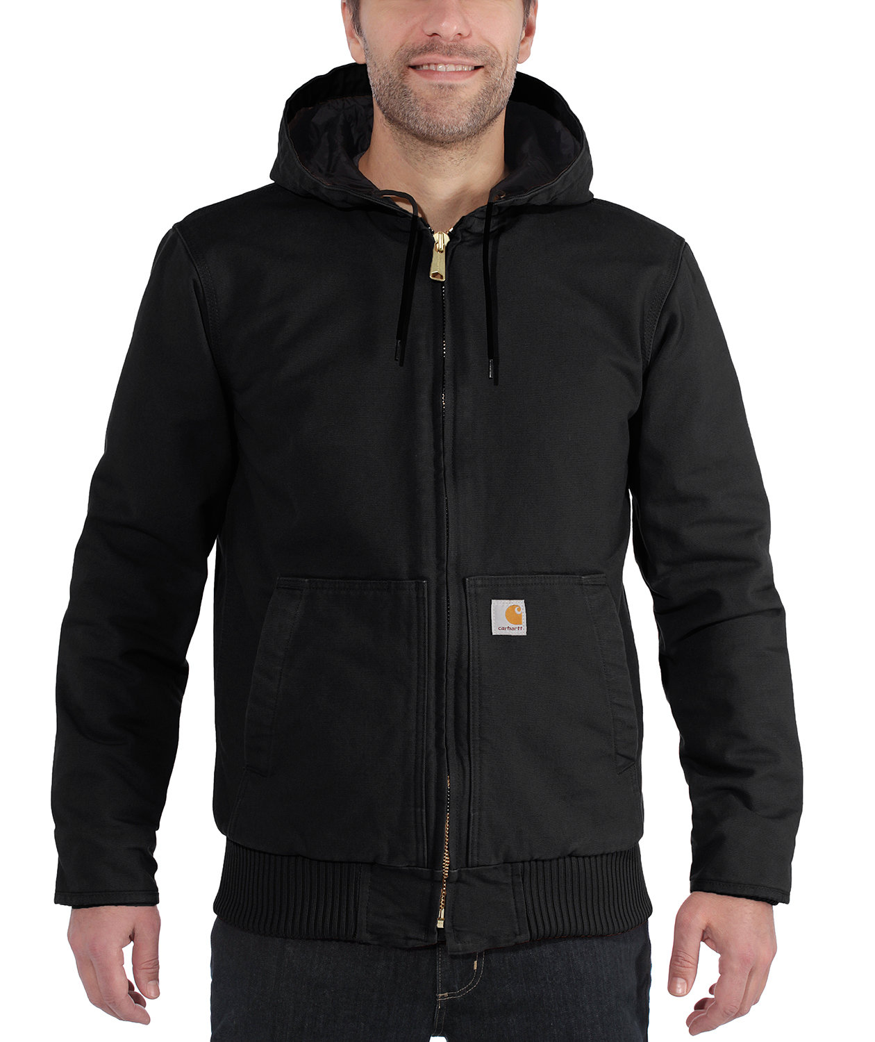 Carhartt Duck Active arbetsjacka, Svart, large image number 2