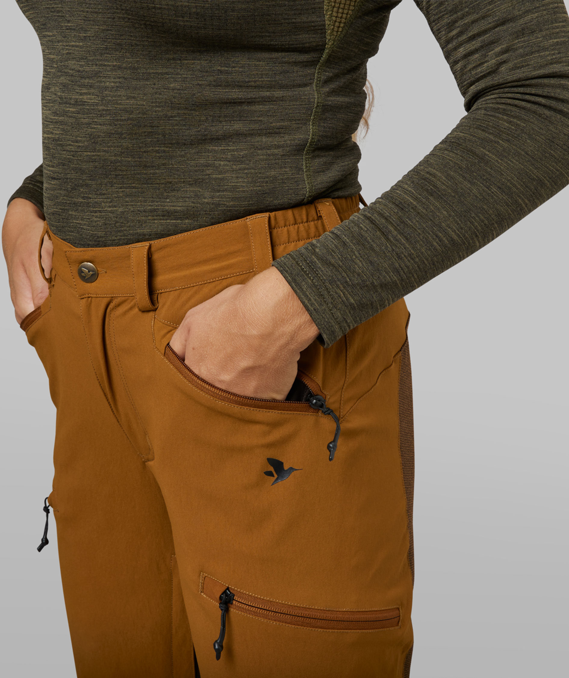 Seeland Larch membran byxa dam, Burnt clay, large image number 4