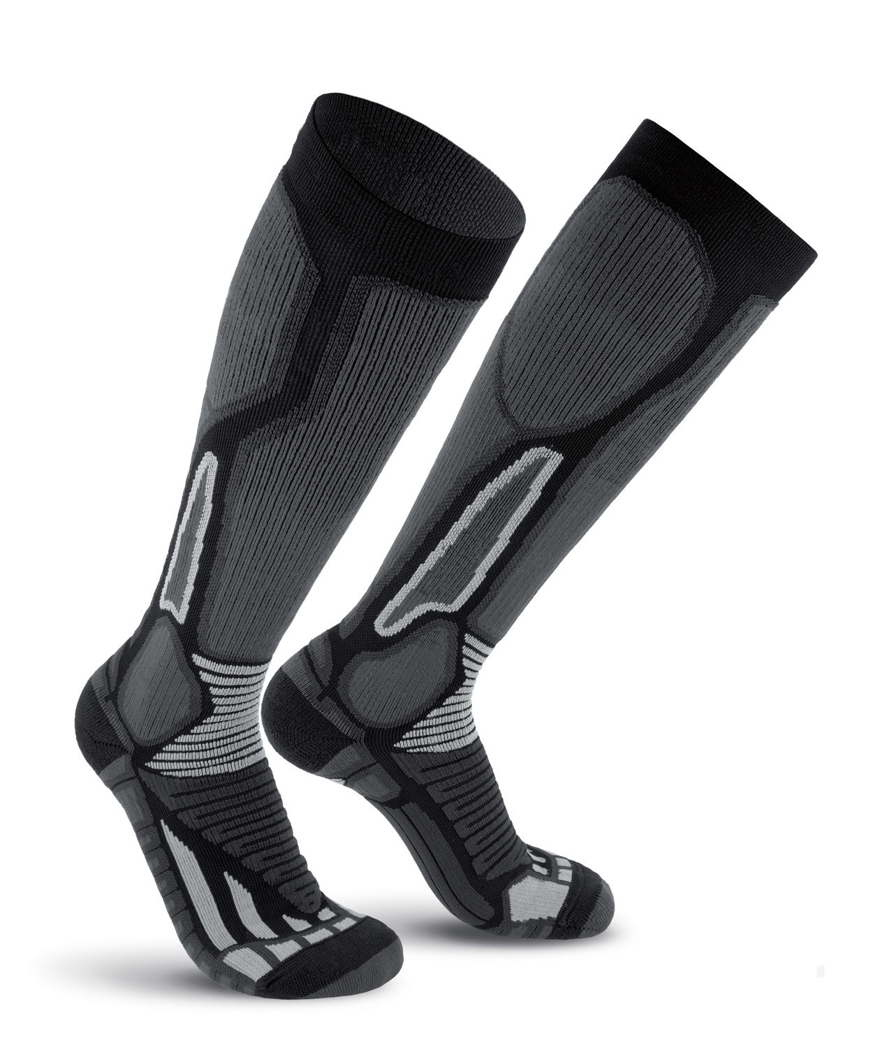 Worik 1330 Sport Pro kompressionsstrumpor, Gr&aring;/Svart