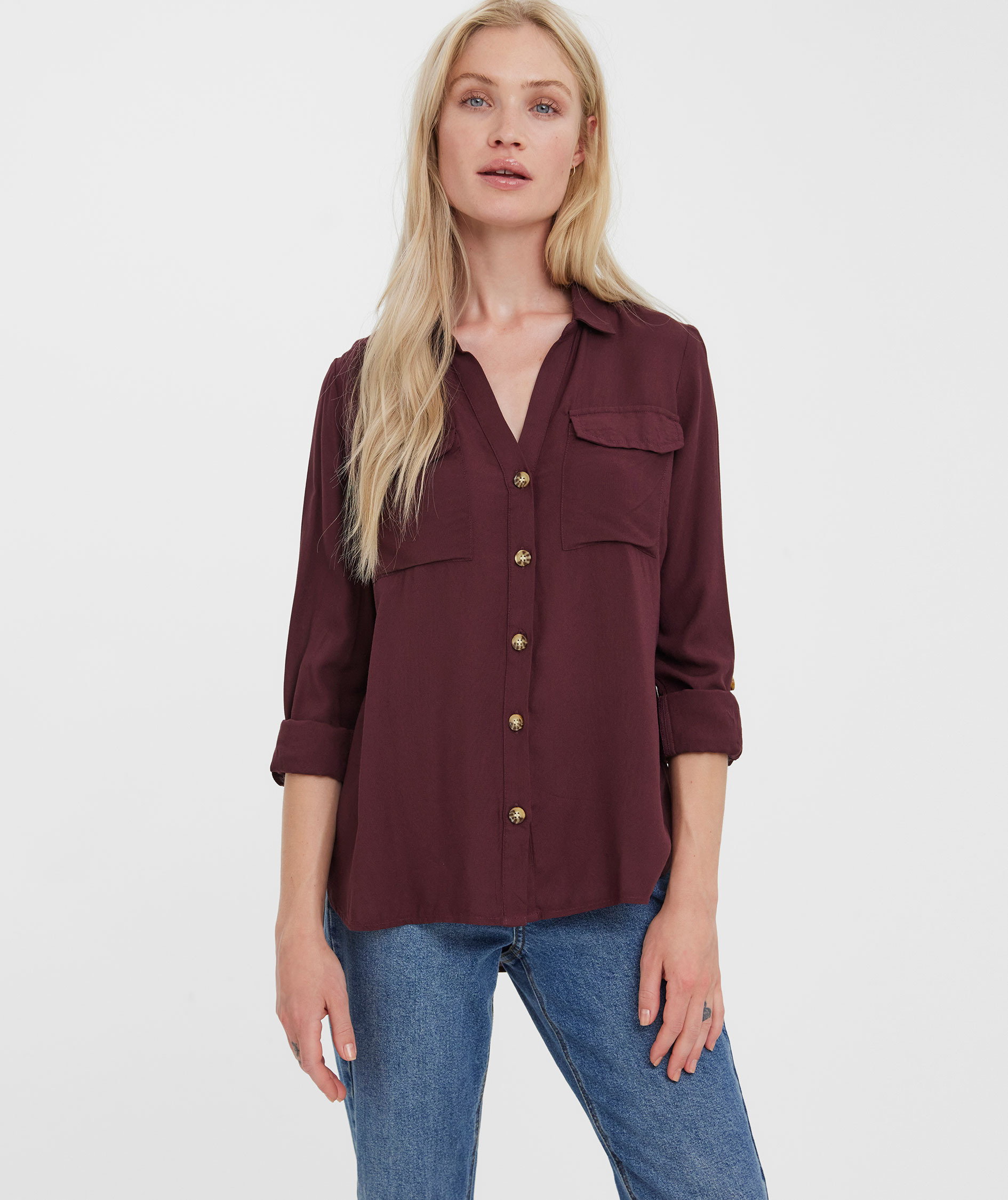 Vero Moda VMBUMPY dame skjorte, Winetasting, large image number 1