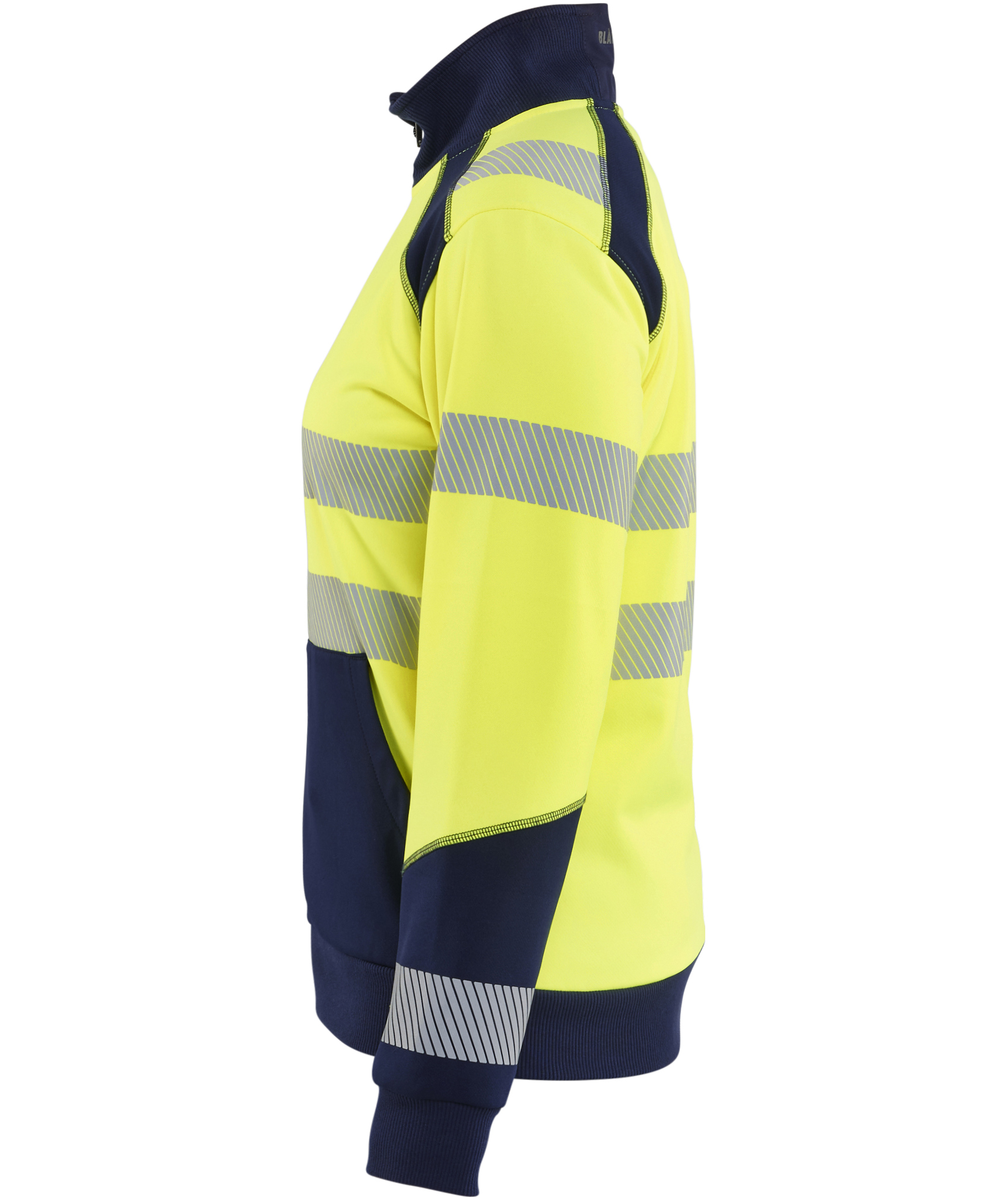 Bl&aring;kl&auml;der women's cardigan, Hi-Vis yellow/marine, large image number 4