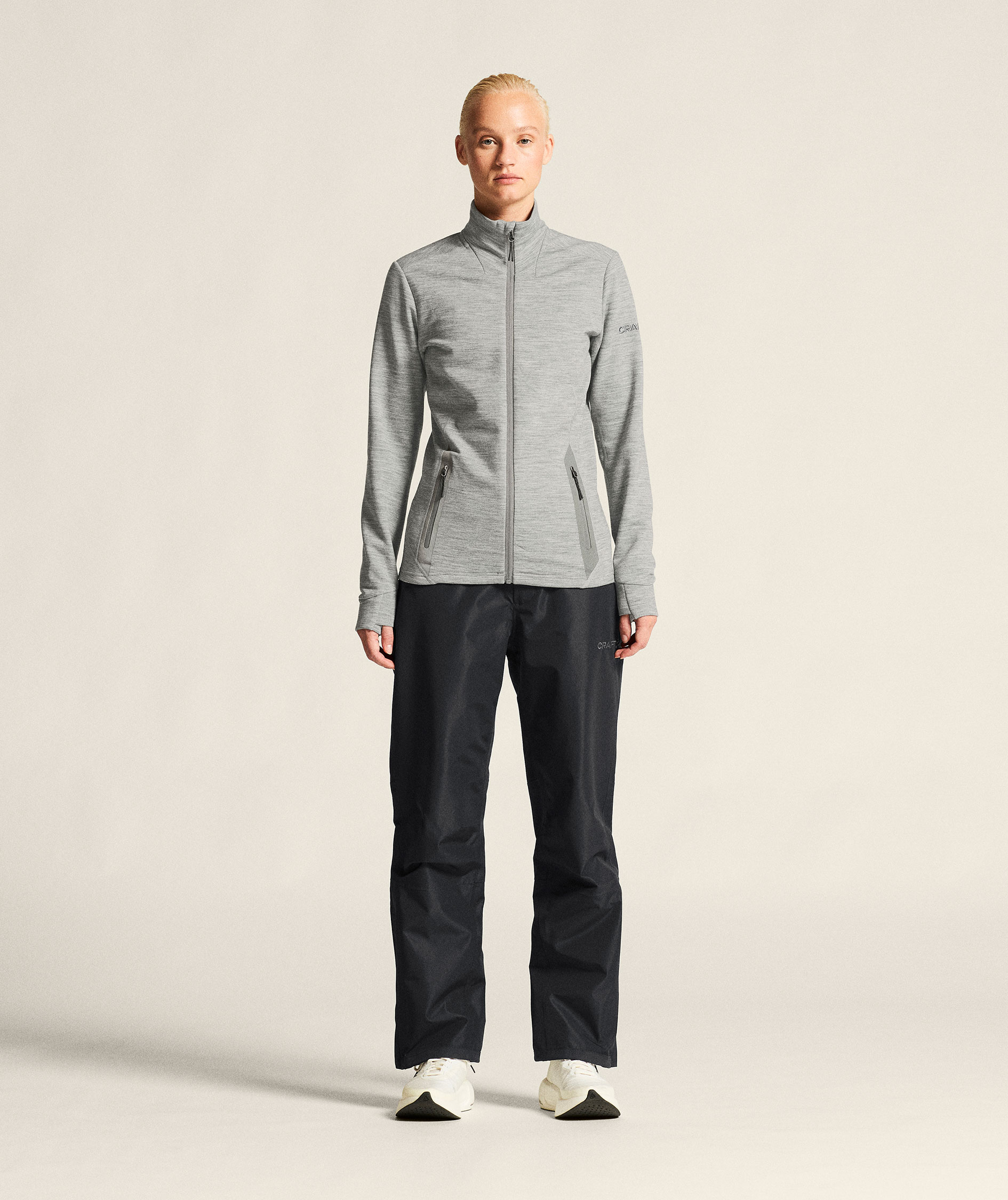 Craft PRO Explore Midlayer cardigan dam, Grey melange, large image number 6