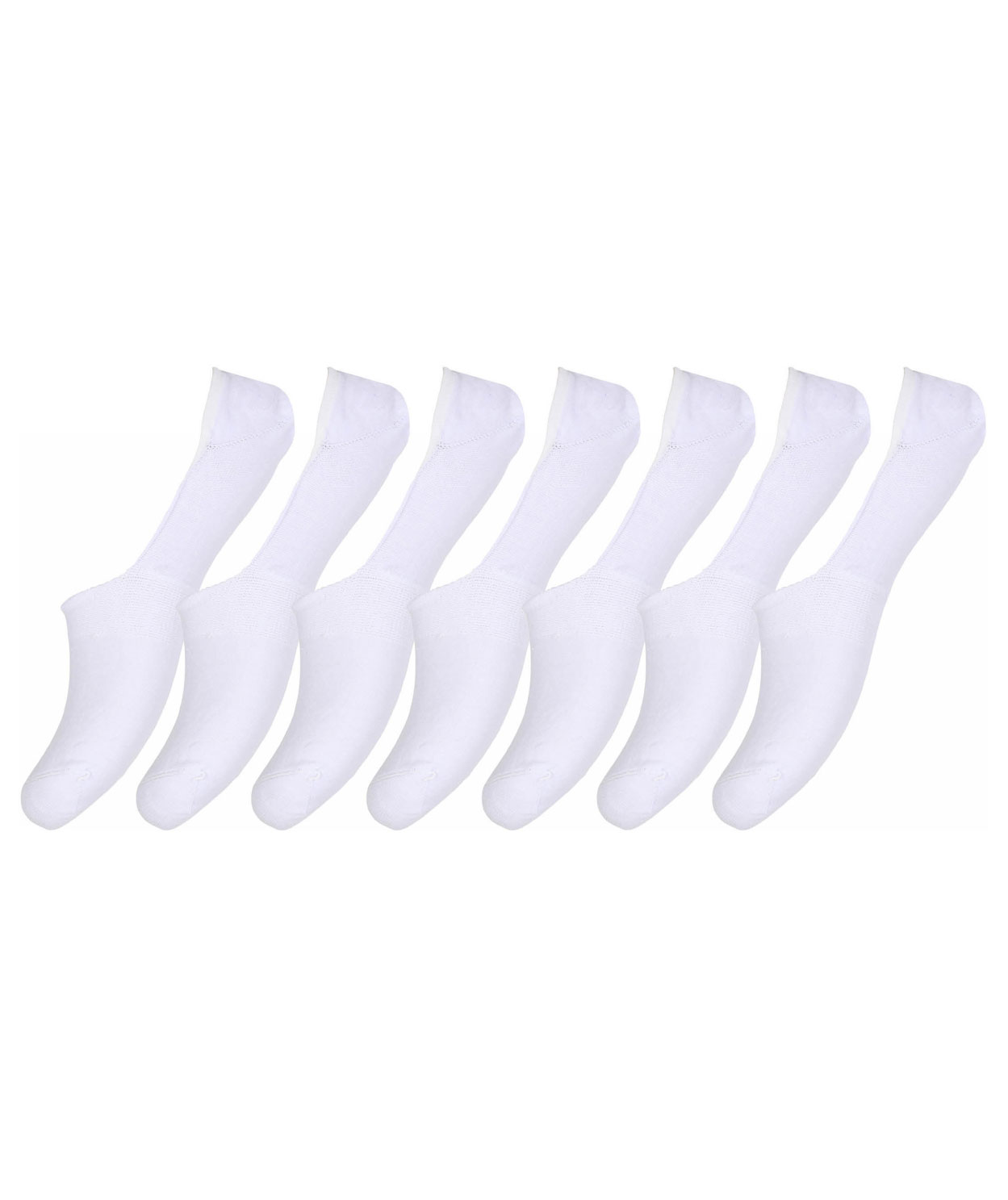 Decoy 7-pack dame footies, Hvit