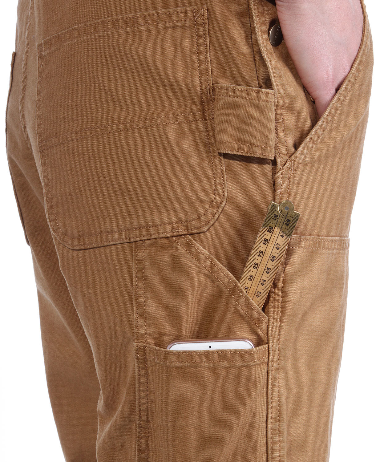 Carhartt Double Front BIB overall dam, Brun, large image number 6
