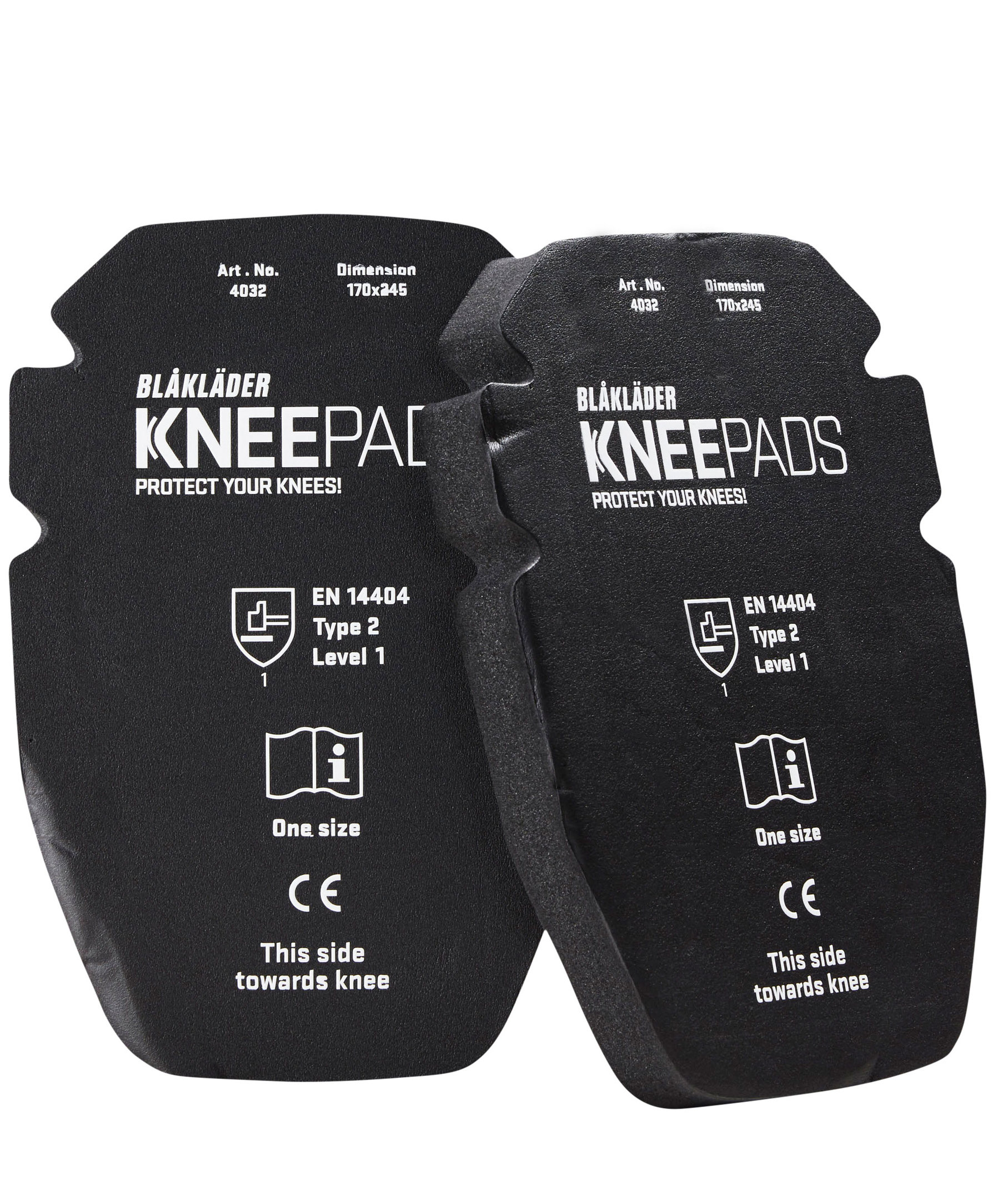 Bl&aring;kl&auml;der Kn&auml;skydd gel 25 mm, Svart