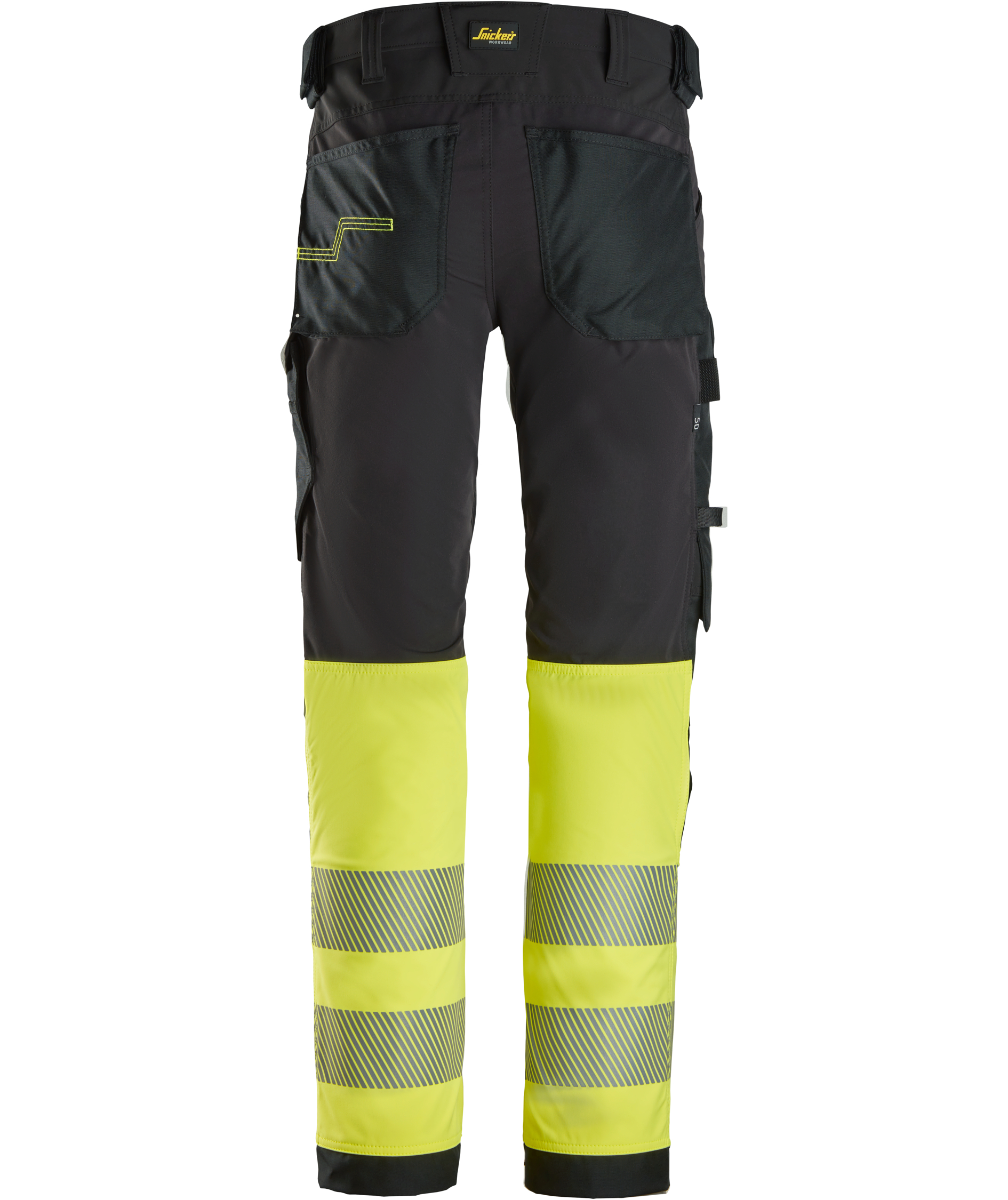 Snickers work trousers 6335 full stretch, Hi-Vis Black/Yellow, large image number 1