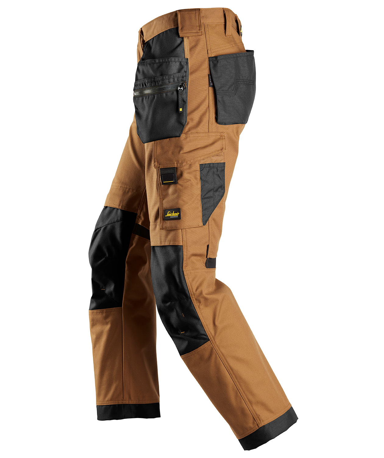 Snickers AllroundWork Canvas+ hantverksbyxa 6224, Brun/Svart, large image number 2