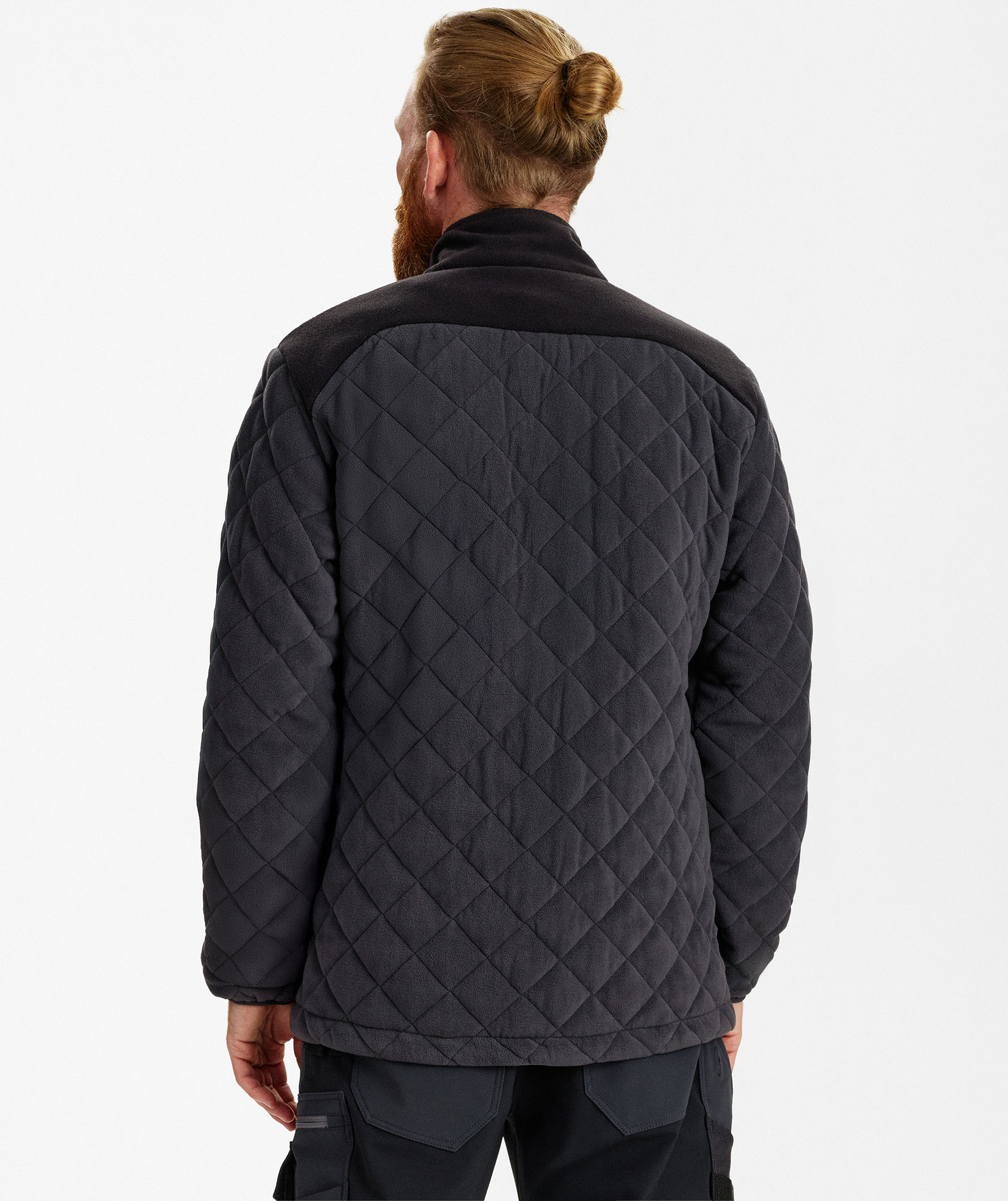 Engel Entire vadderad fleecejacka, Anthracite Grey/Black, large image number 4