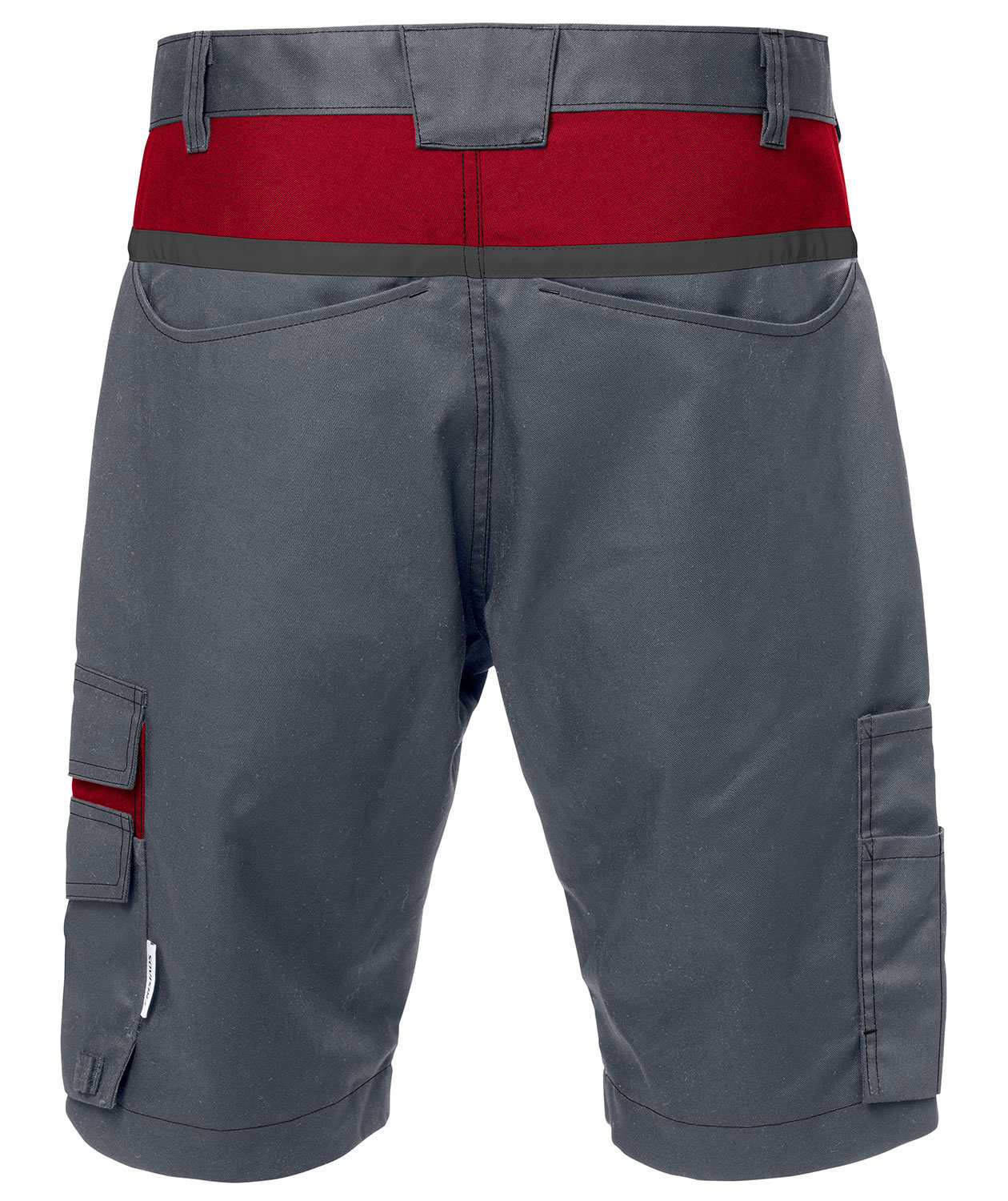 Fristads arbeidsshorts 2562, Gr&aring;/R&oslash;d