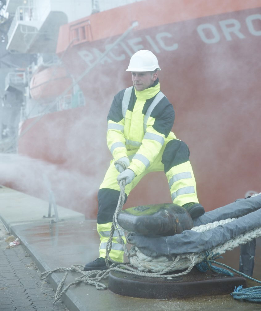 Lyngs&oslash;e Multinorm vinterjacka, Varsel Gul/Svart, large image number 1