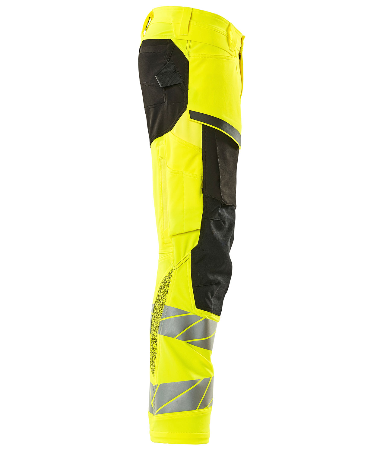 Mascot Accelerate Safe arbejdsbukser full stretch, Hi-vis Gul/Sort, large image number 3